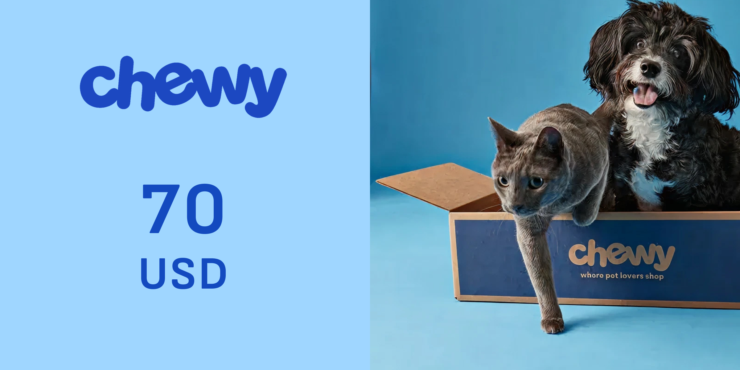 Chewy Gift Card 70 USD