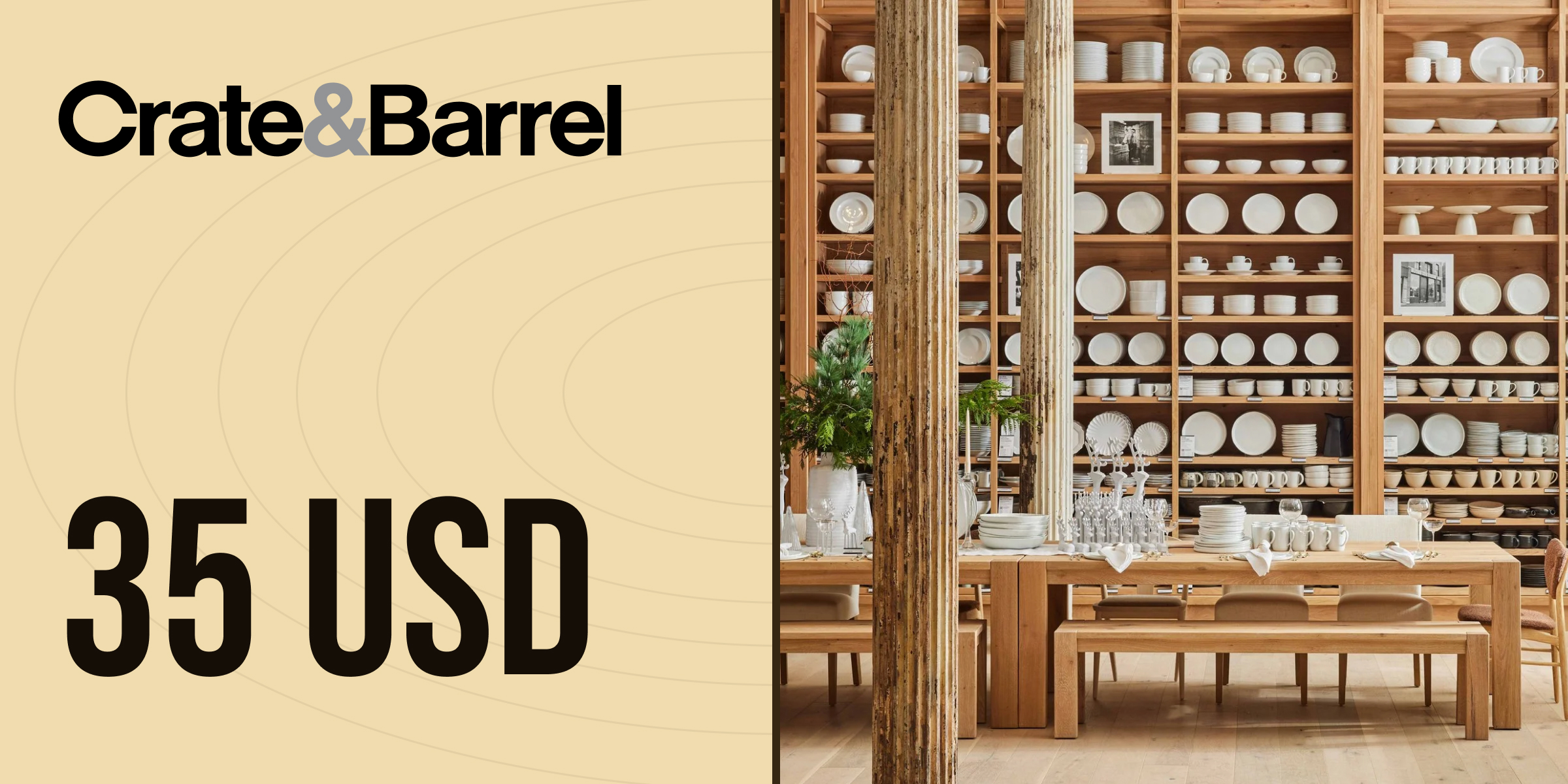 Crate and Barrel Gift Card 35 USD