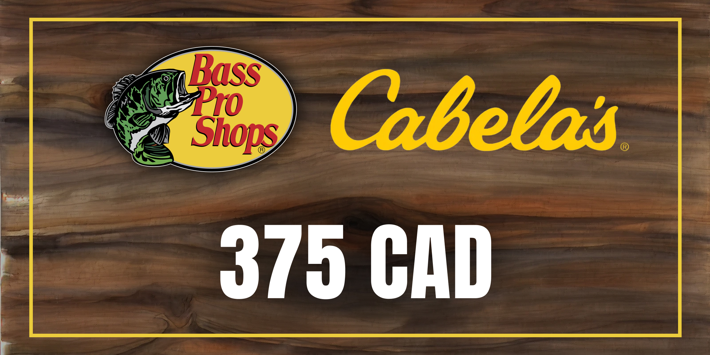 Bass Pro and Cabelas Gift Card 375 CAD