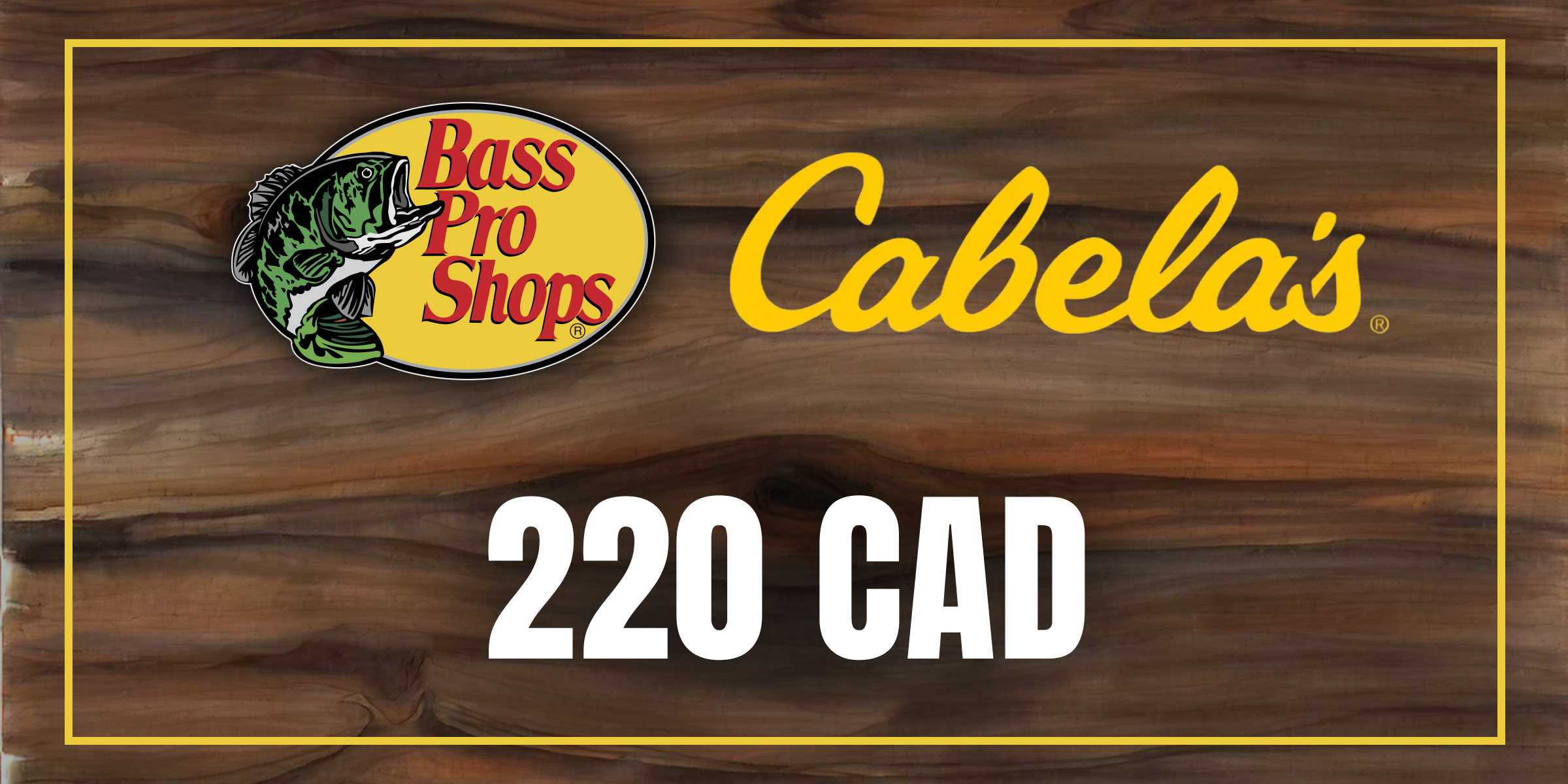 Bass Pro and Cabelas Gift Card 220 CAD