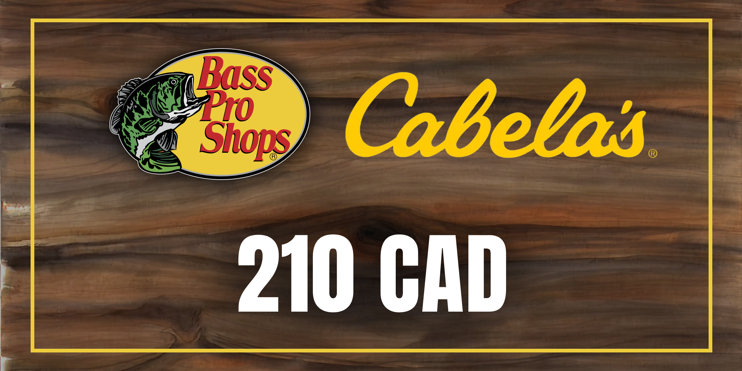 Bass Pro and Cabelas Gift Card 210 CAD