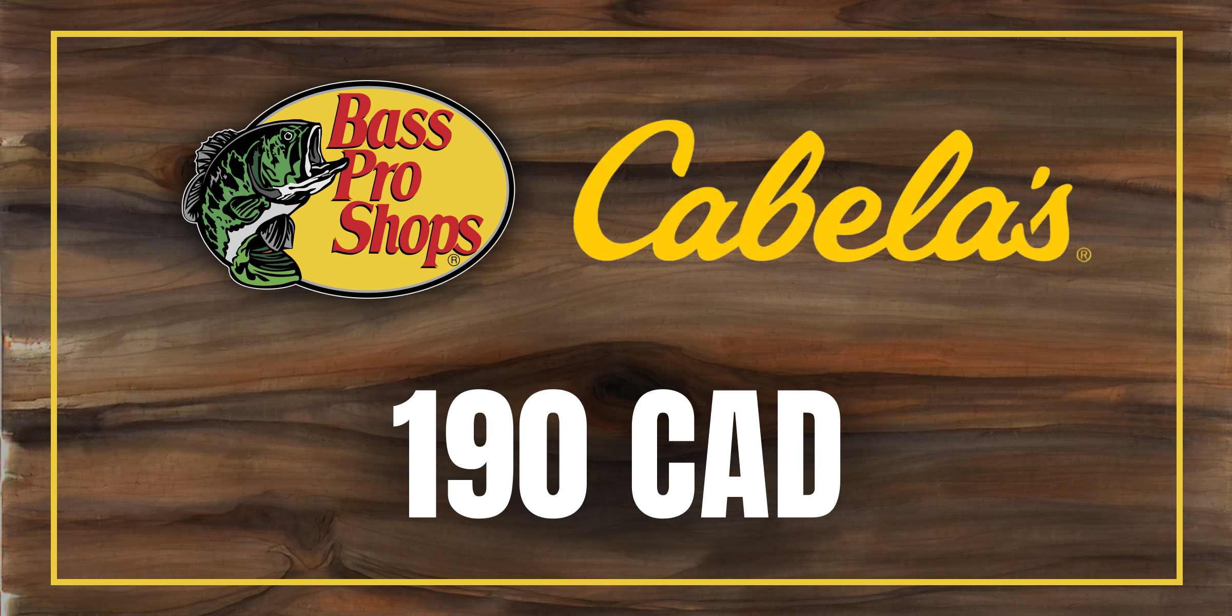 Bass Pro and Cabelas Gift Card 190 CAD