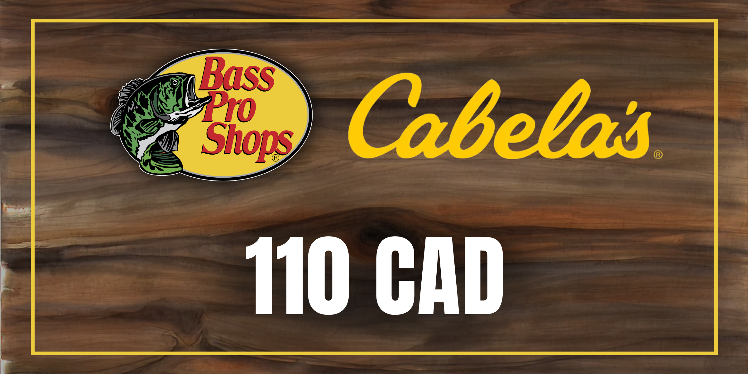 Bass Pro and Cabelas Gift Card 110 CAD