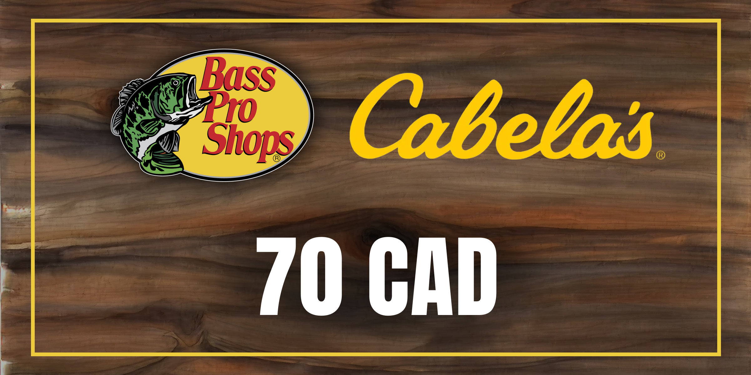 Bass Pro and Cabelas Gift Card 70 CAD