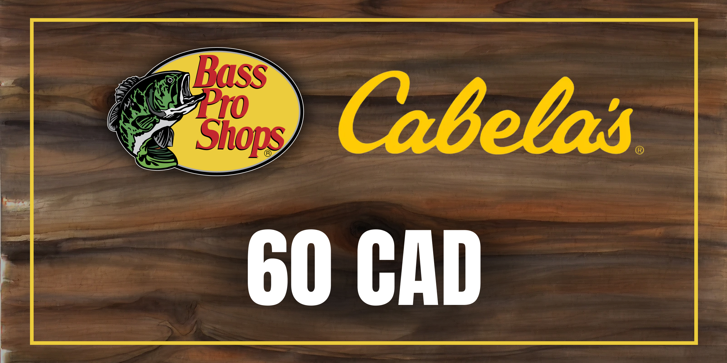 Bass Pro and Cabelas Gift Card 60 CAD