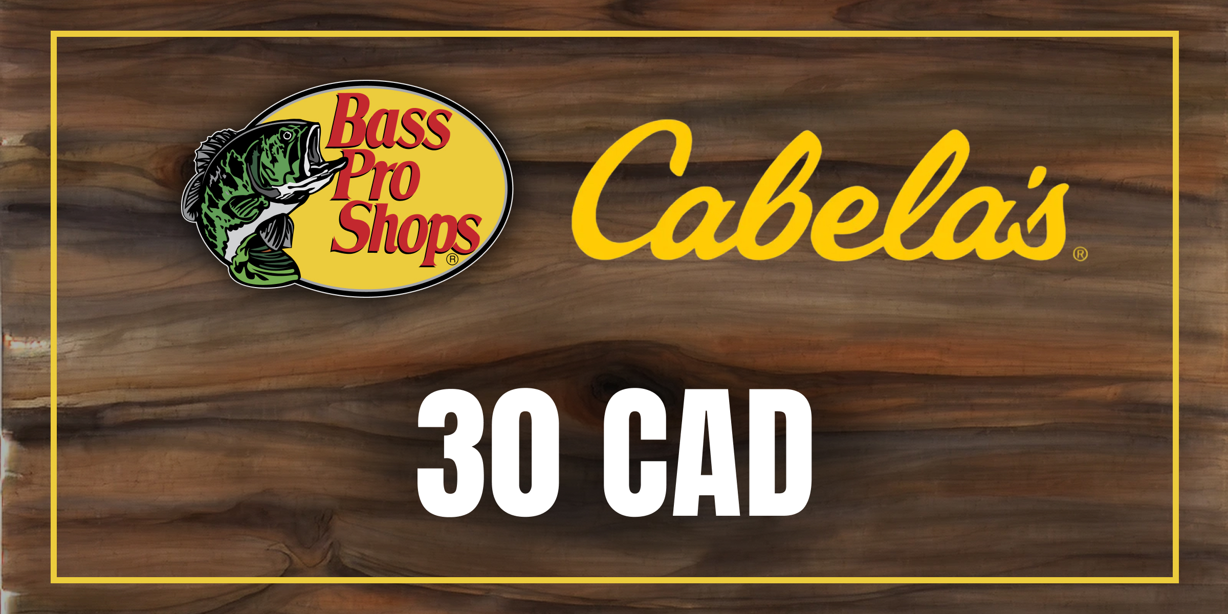 Bass Pro and Cabelas Gift Card 30 CAD