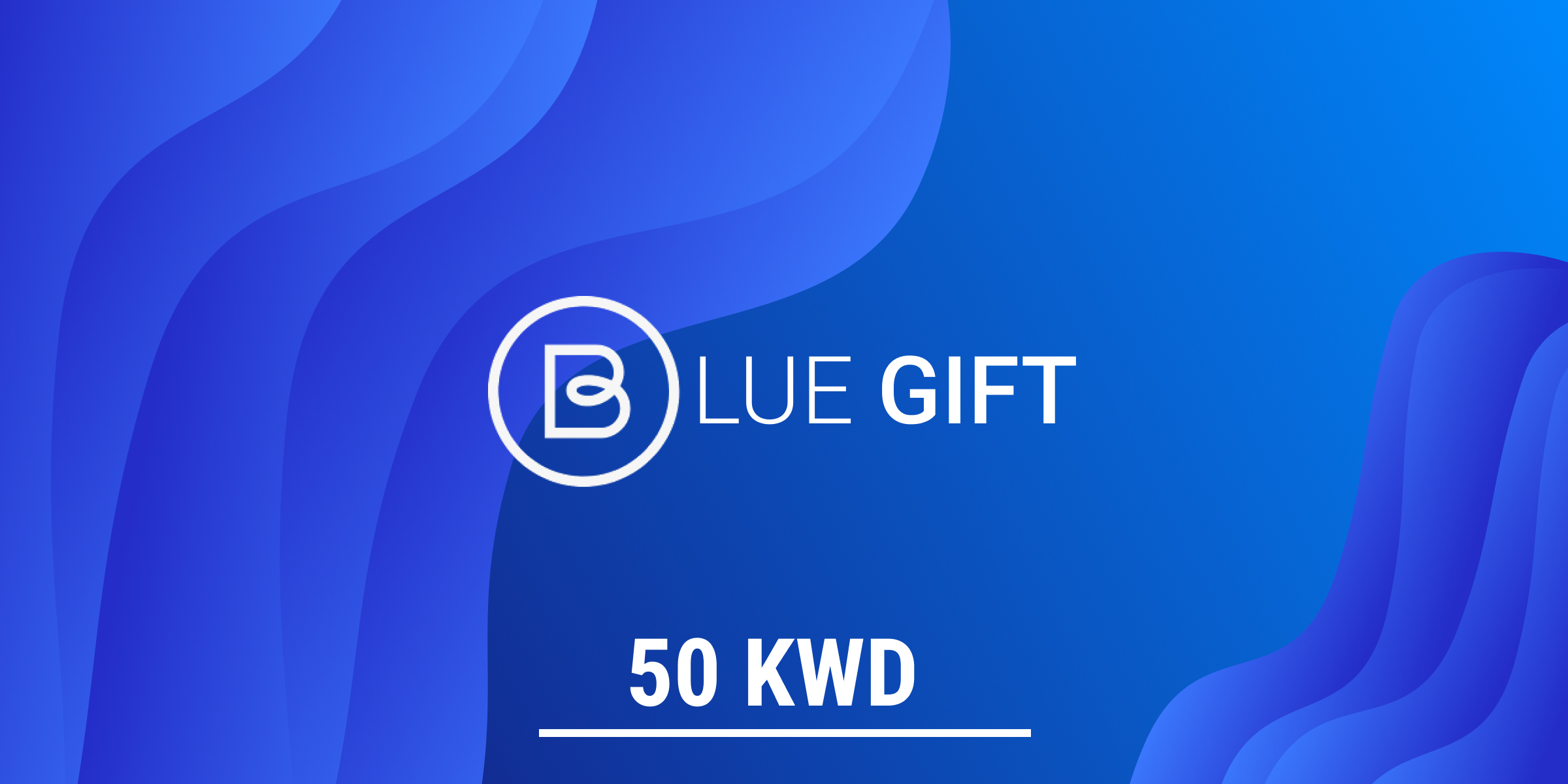 Blue Prepaid Gift Card 50 KWD