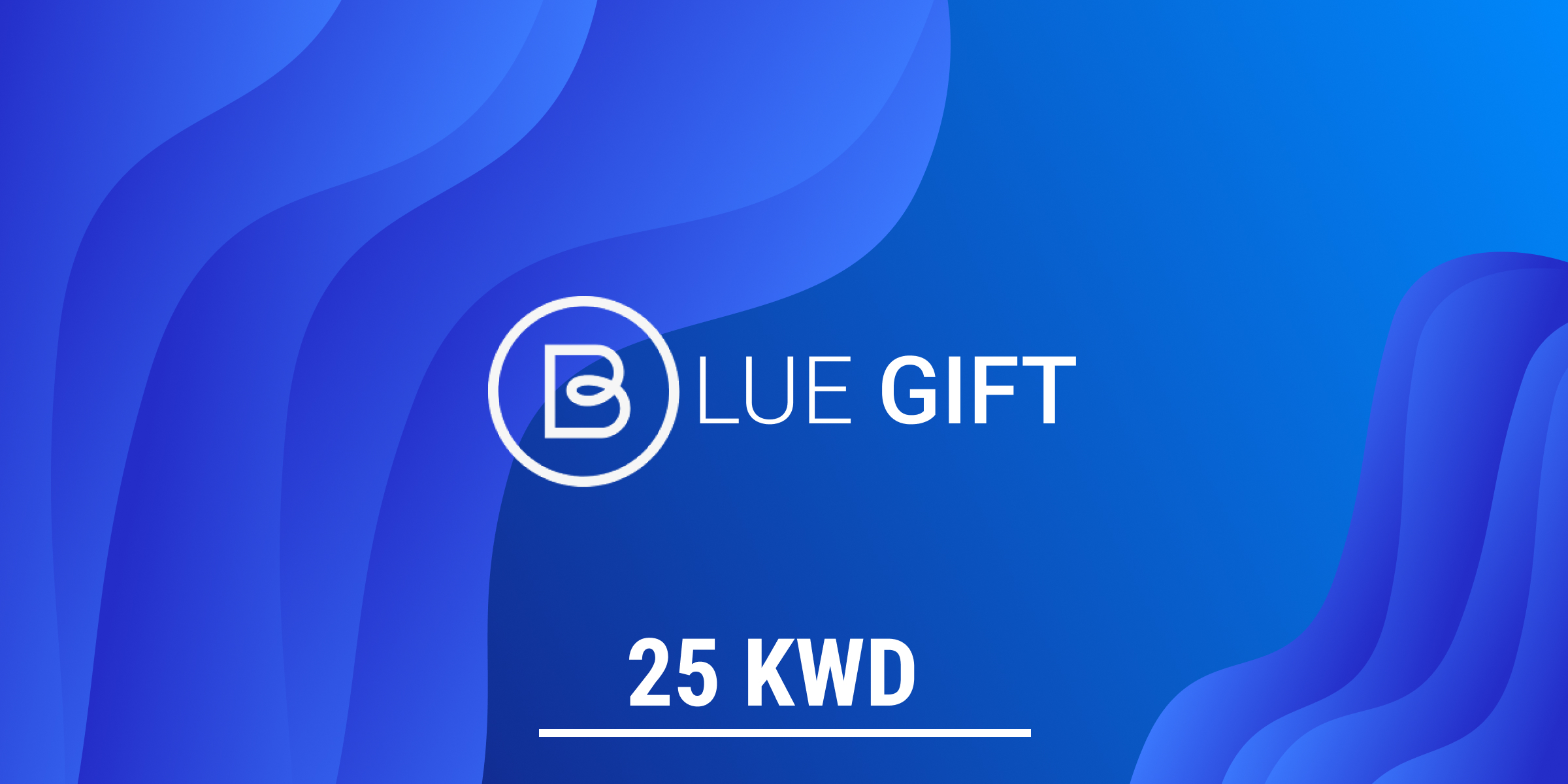 Blue Prepaid Gift Card 25 KWD