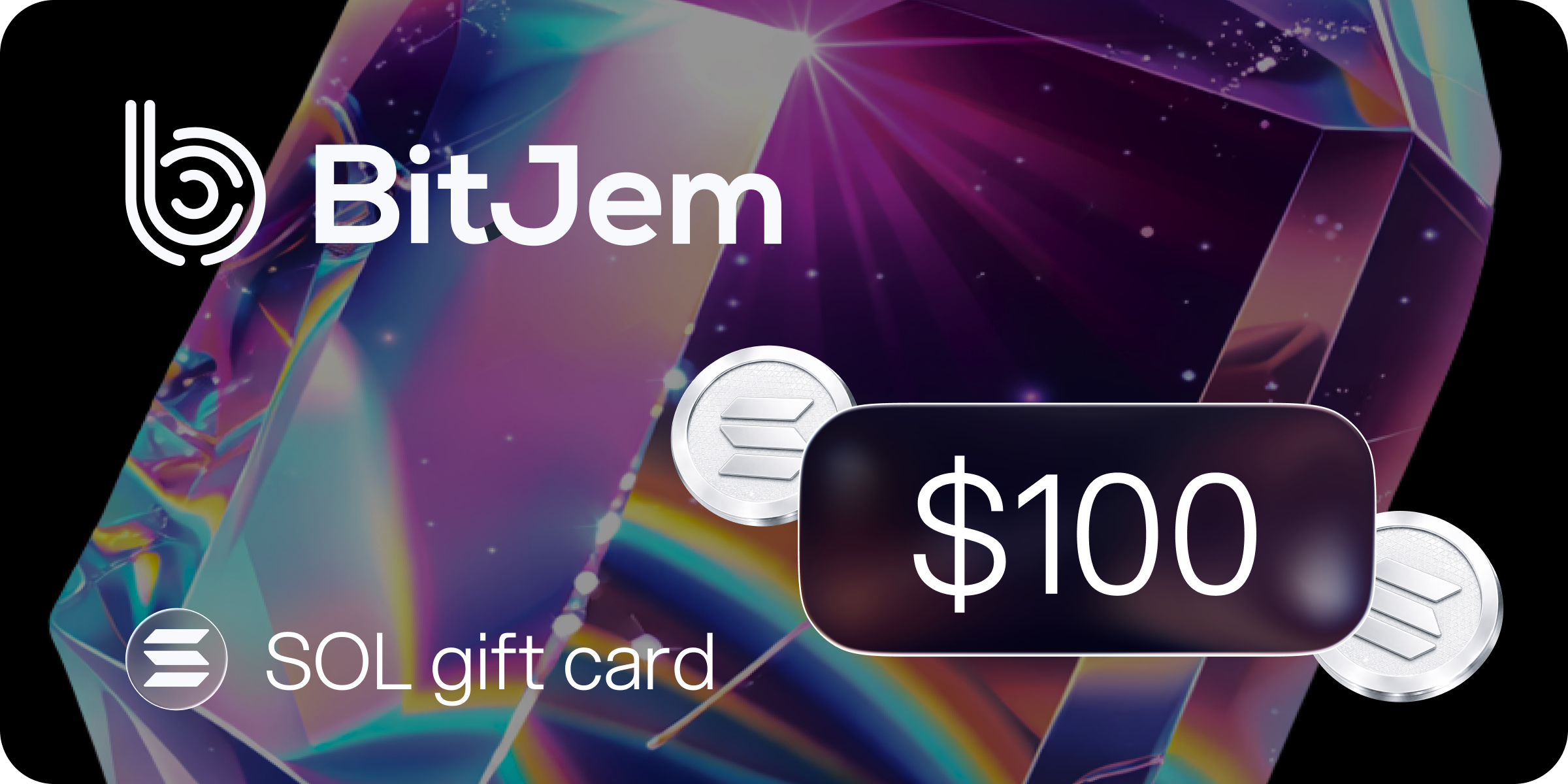 BitJem SOL Gift Card 100 USD