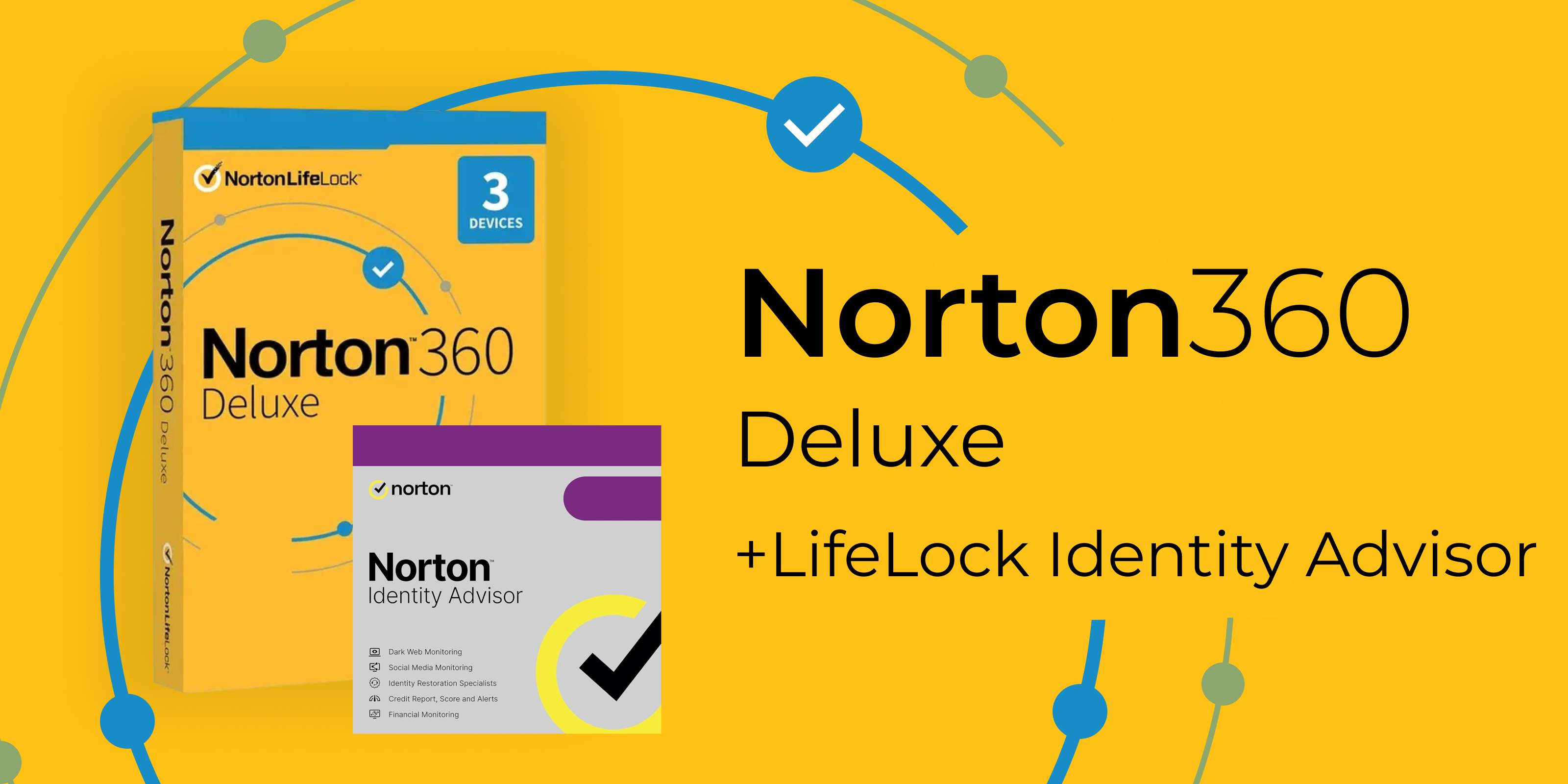 Norton 360 Deluxe plus LifeLock Identity Advisor
