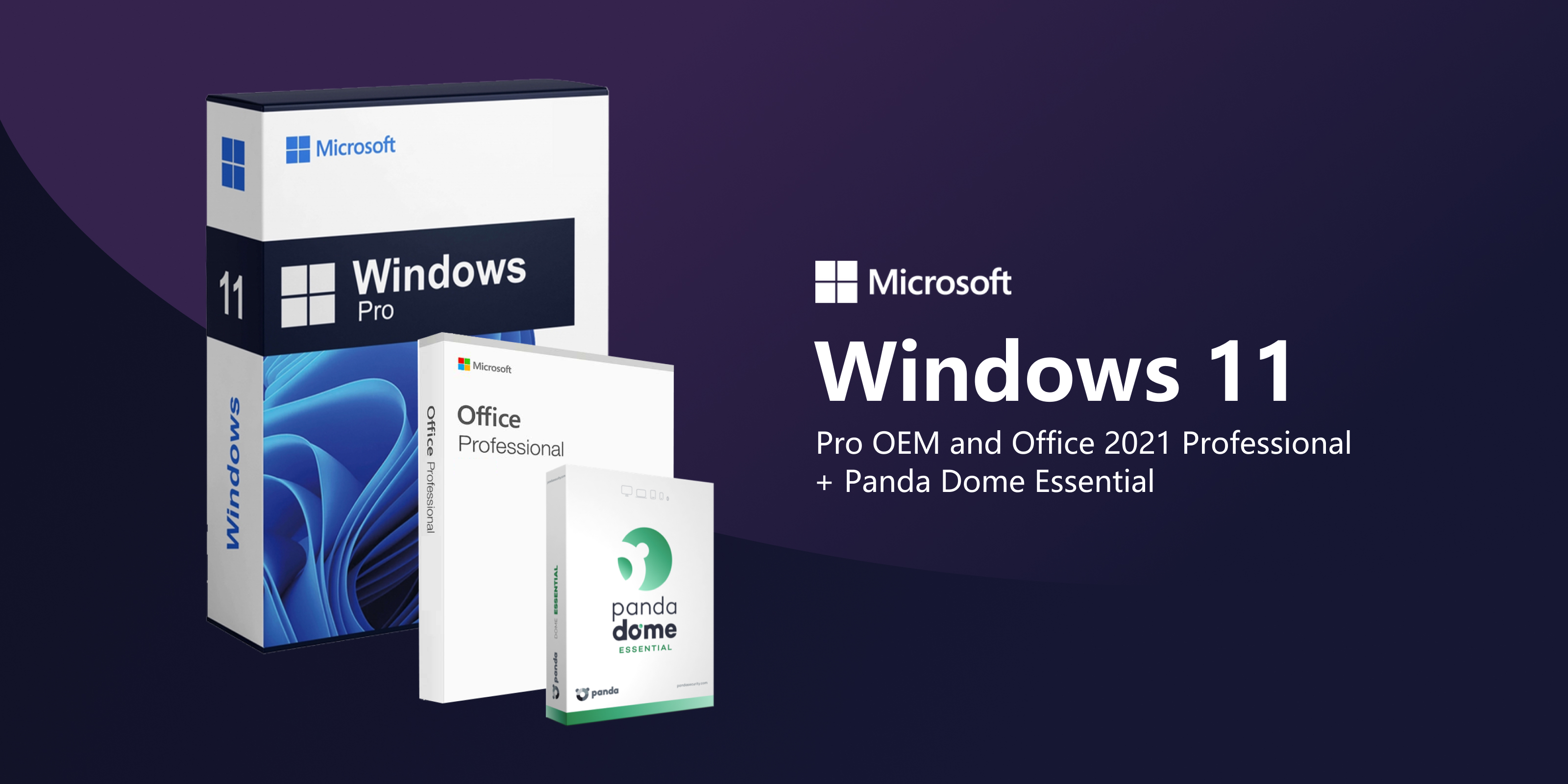 Microsoft Windows 11 Pro OEM and Office 2021 Professional plus Panda Dome Essential