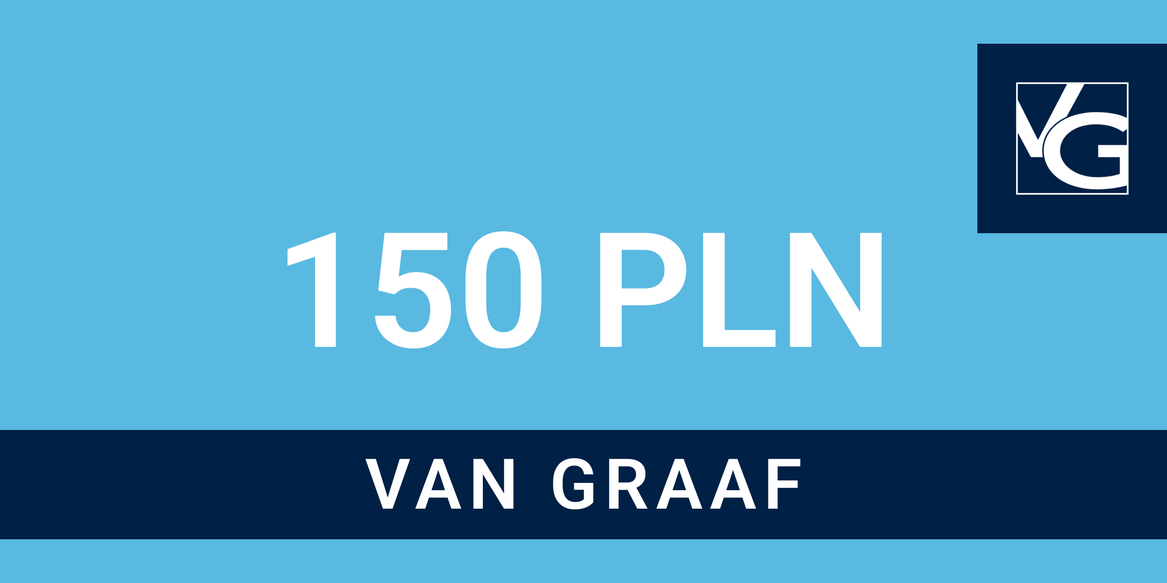 VAN GRAAF gift card 150 PLN