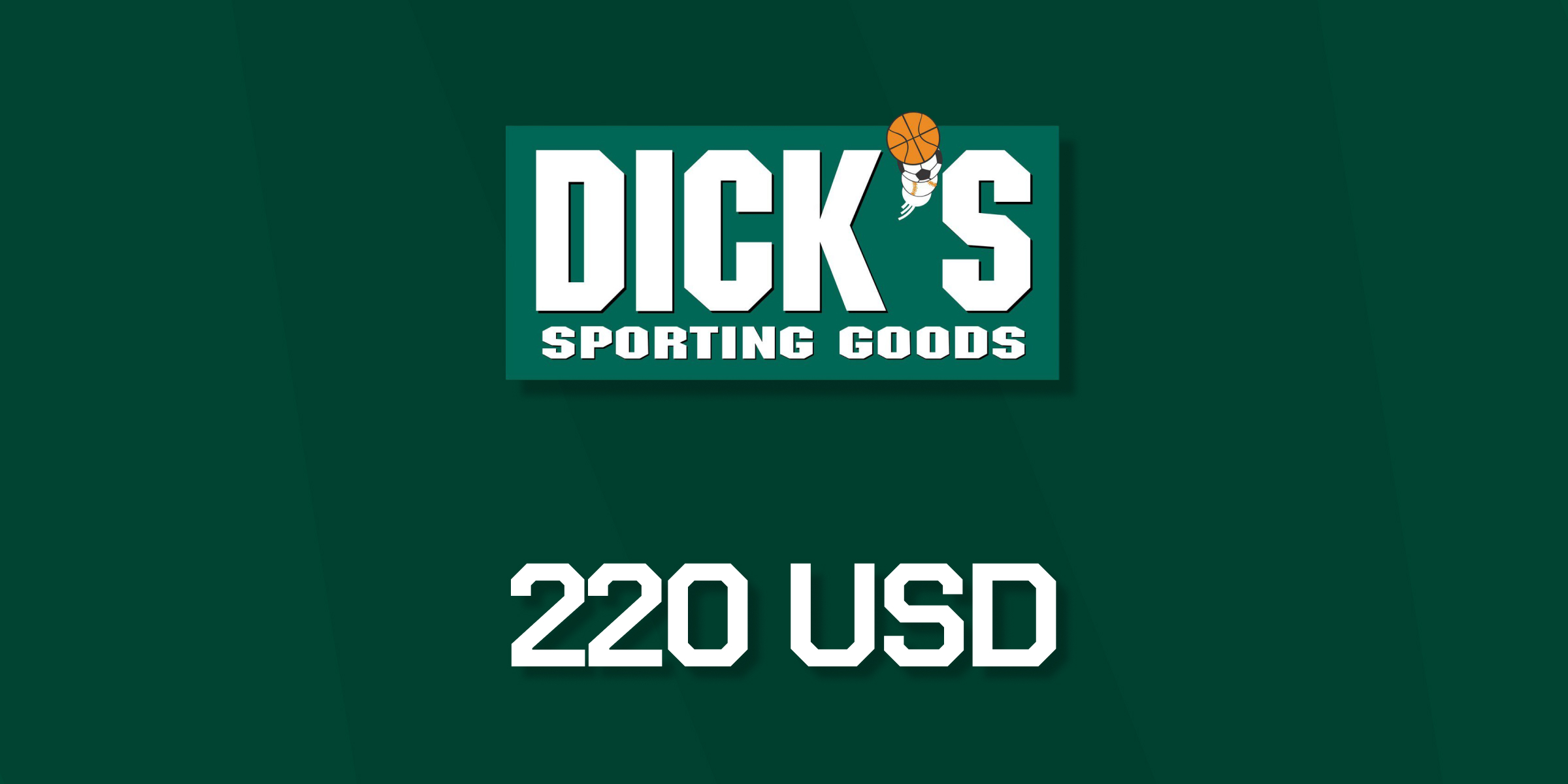 Dicks Sporting Goods Gift Card 220 USD