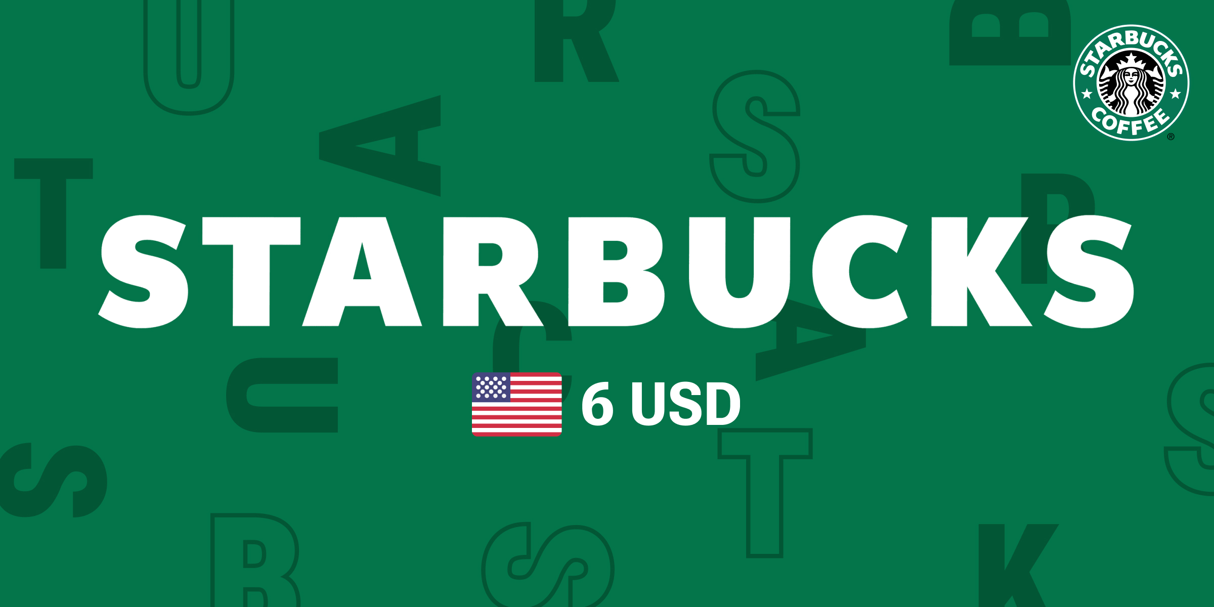 Starbucks Gift Card 6 USD