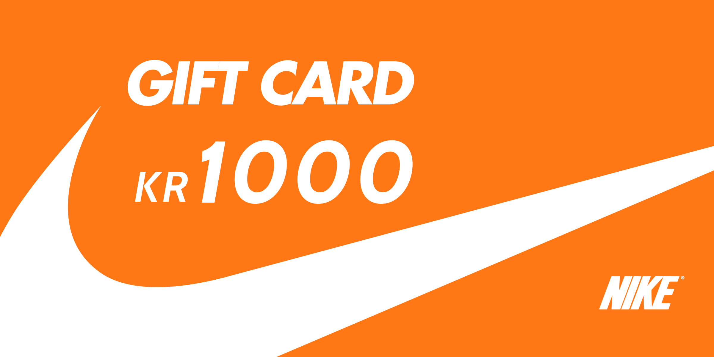 Nike Store Gift Card 1000 DKK