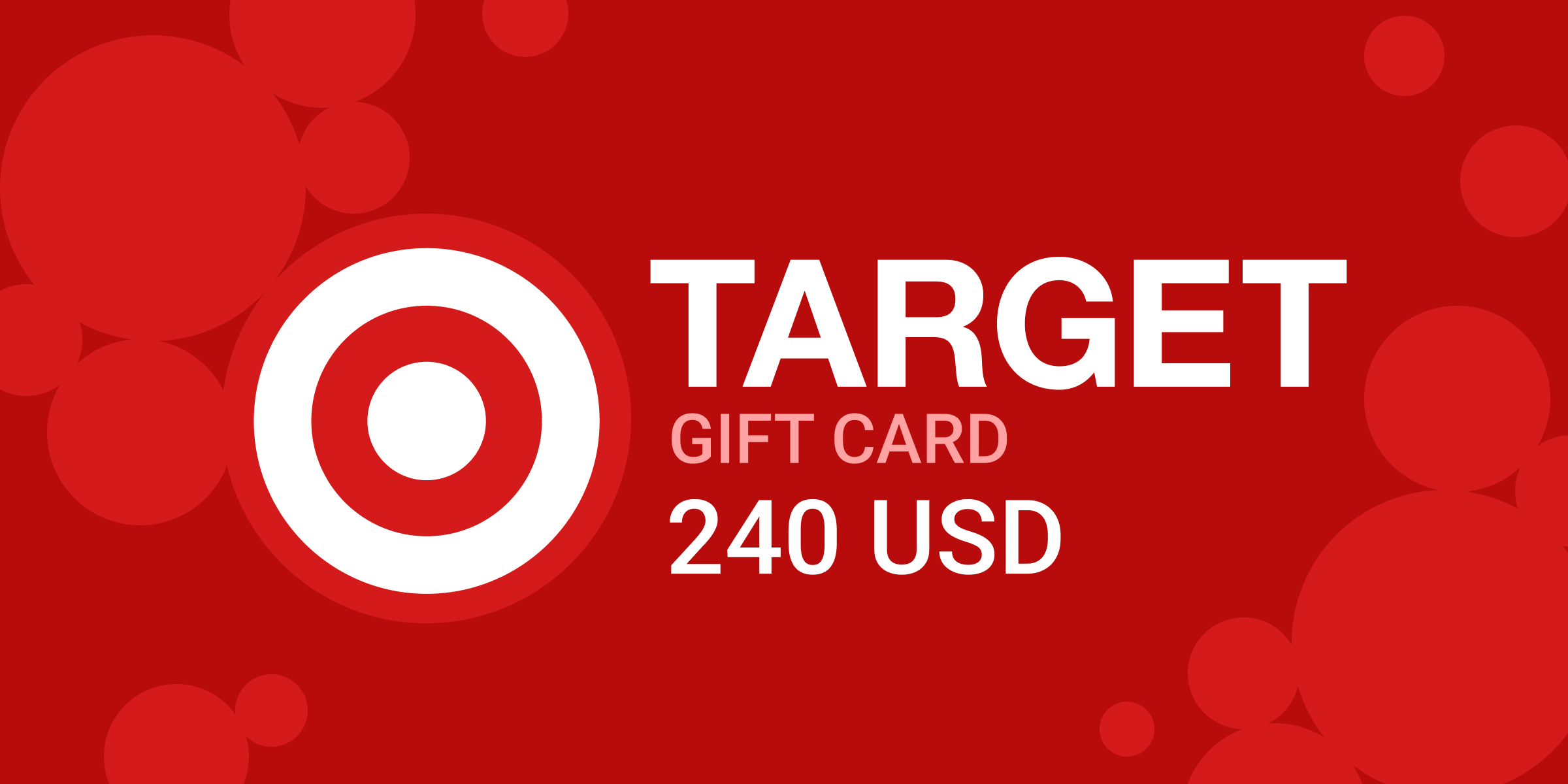 Target Gift Card 240 USD