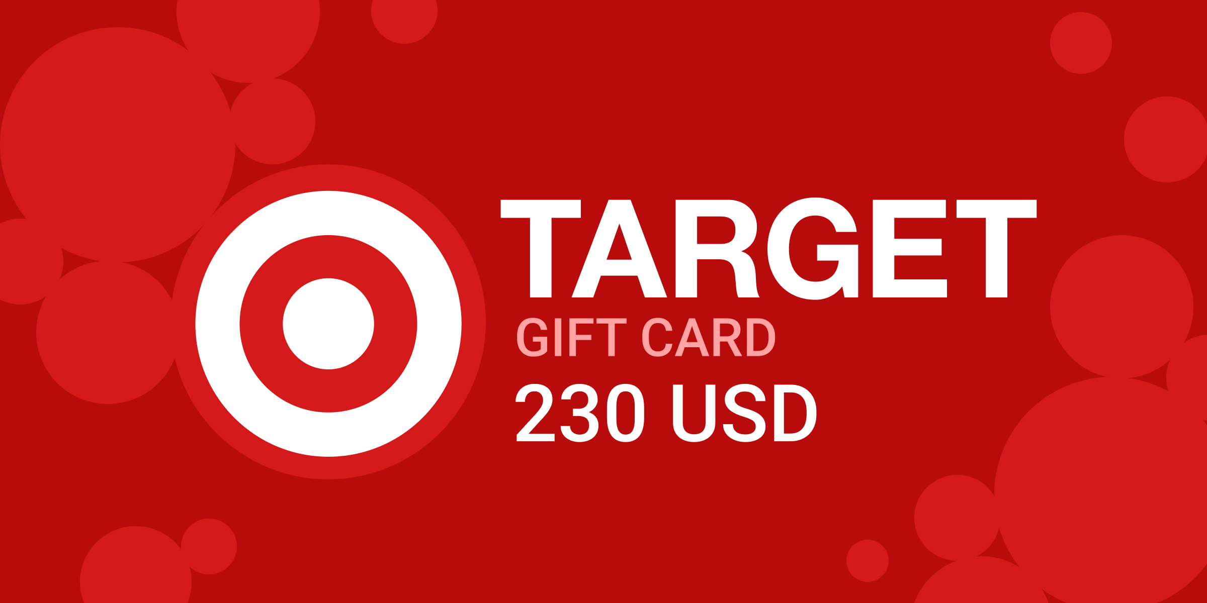 Target Gift Card 230 USD