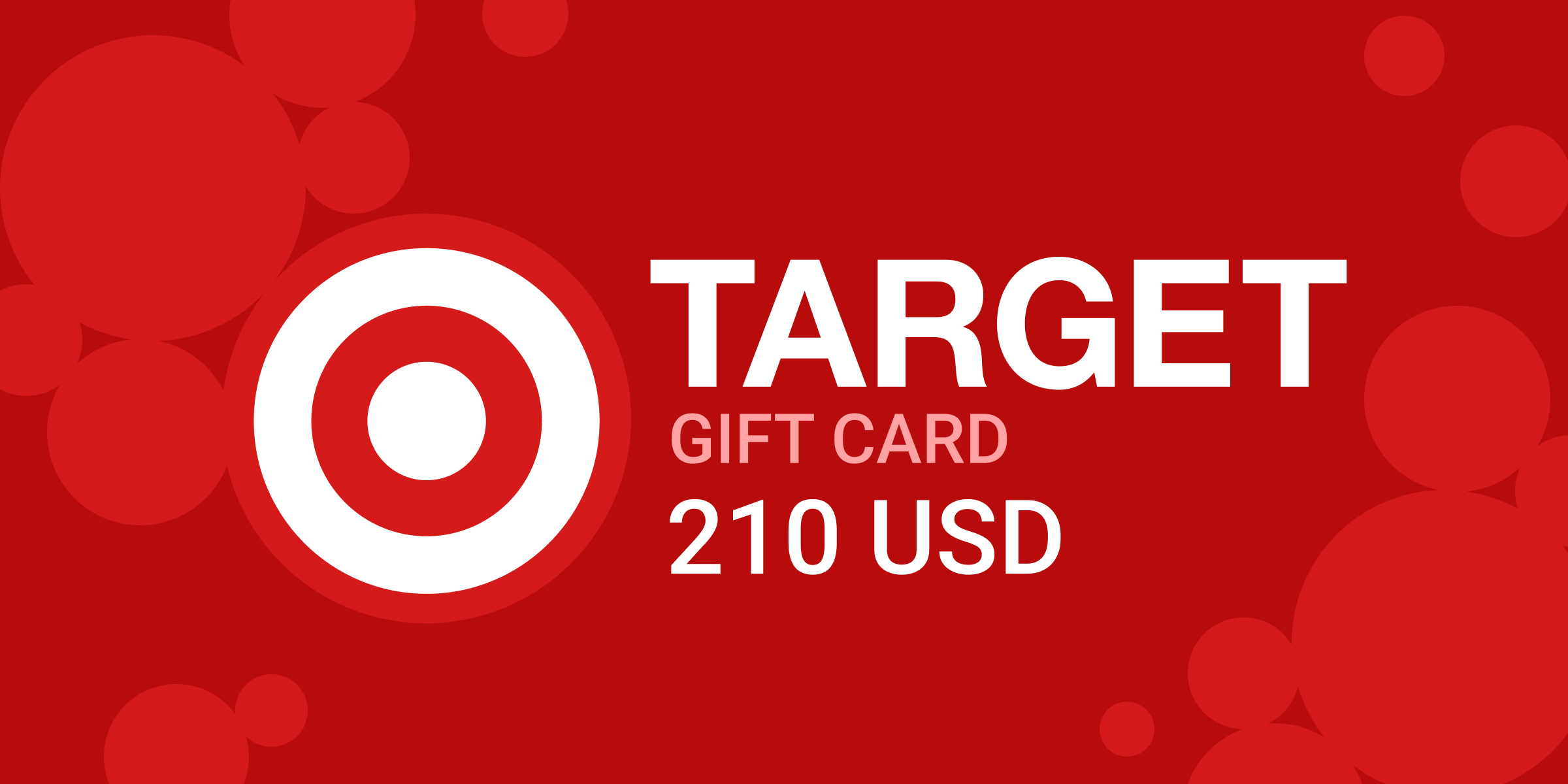 Target Gift Card 210 USD