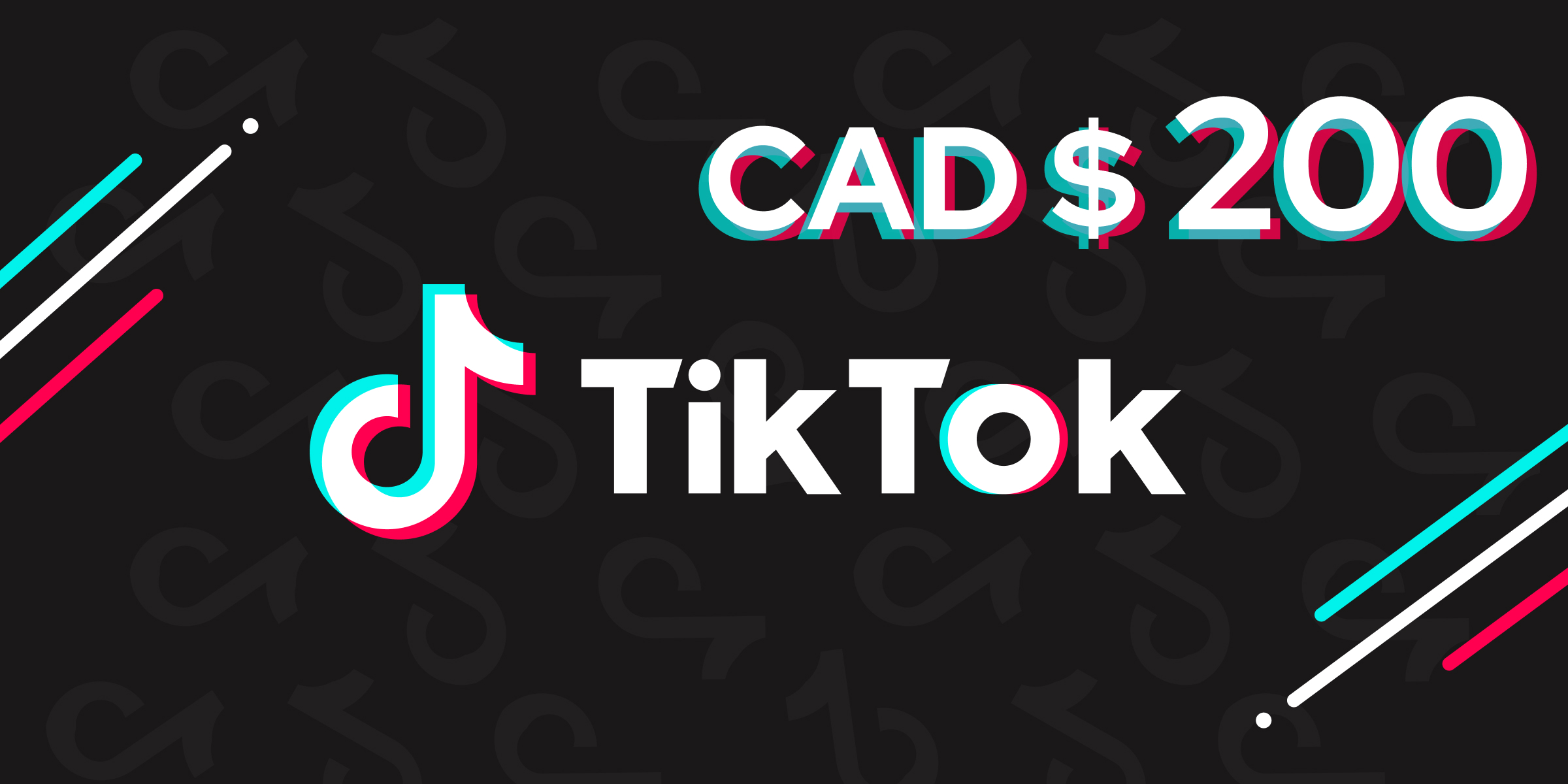 TikTok Gift Card 200 CAD