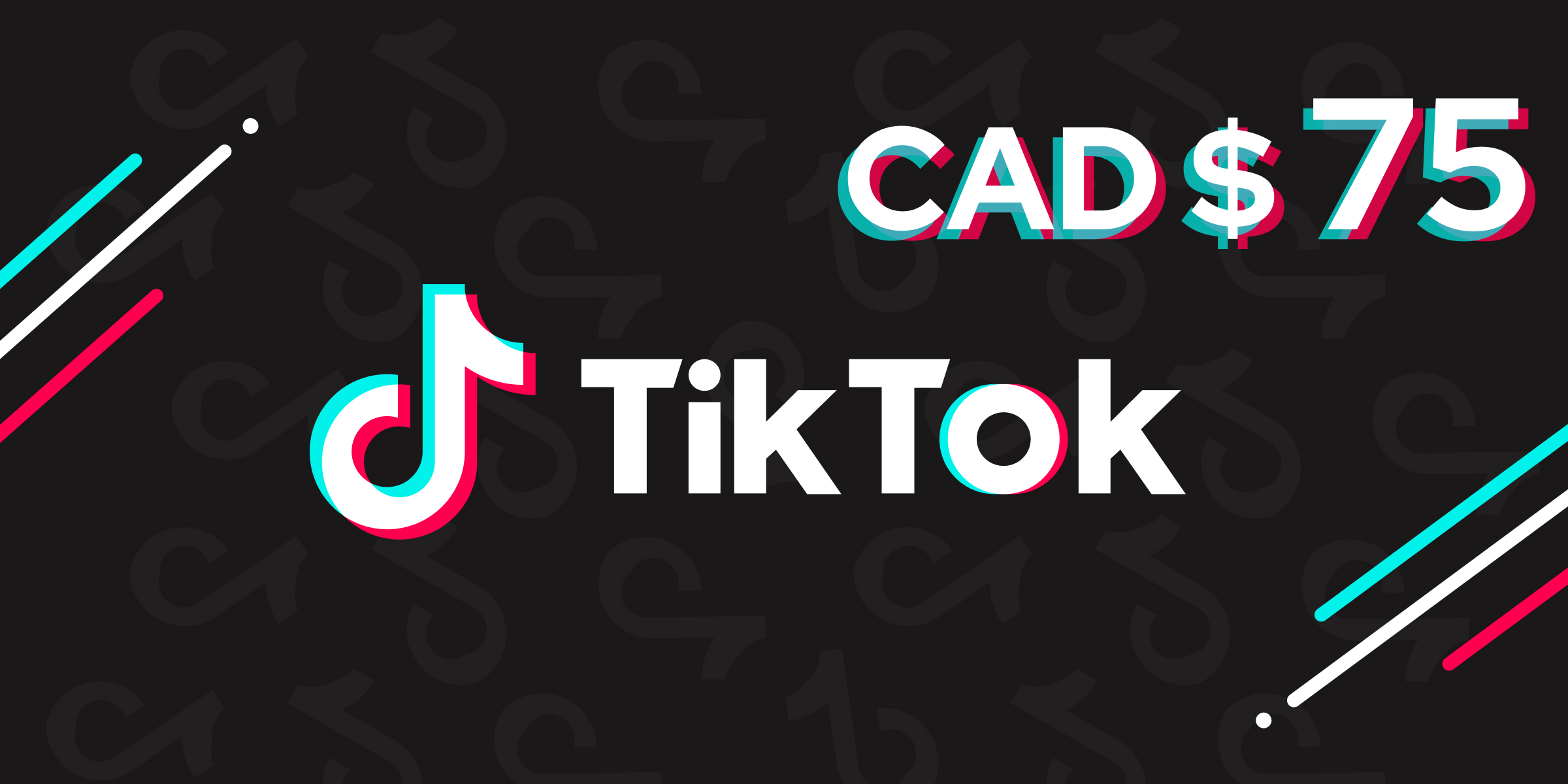 TikTok Gift Card 75 CAD