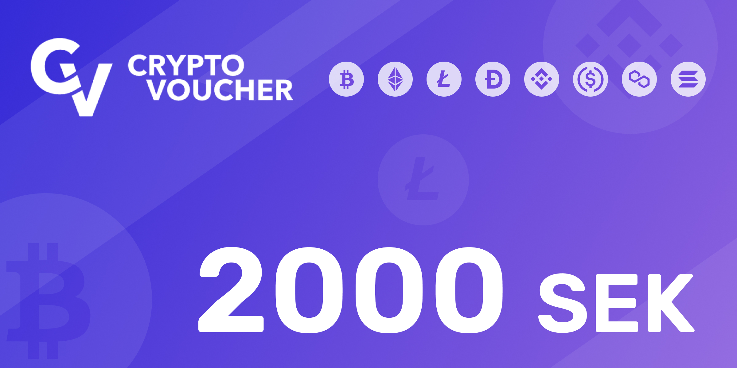 Crypto Voucher Gift Card 2000 SEK