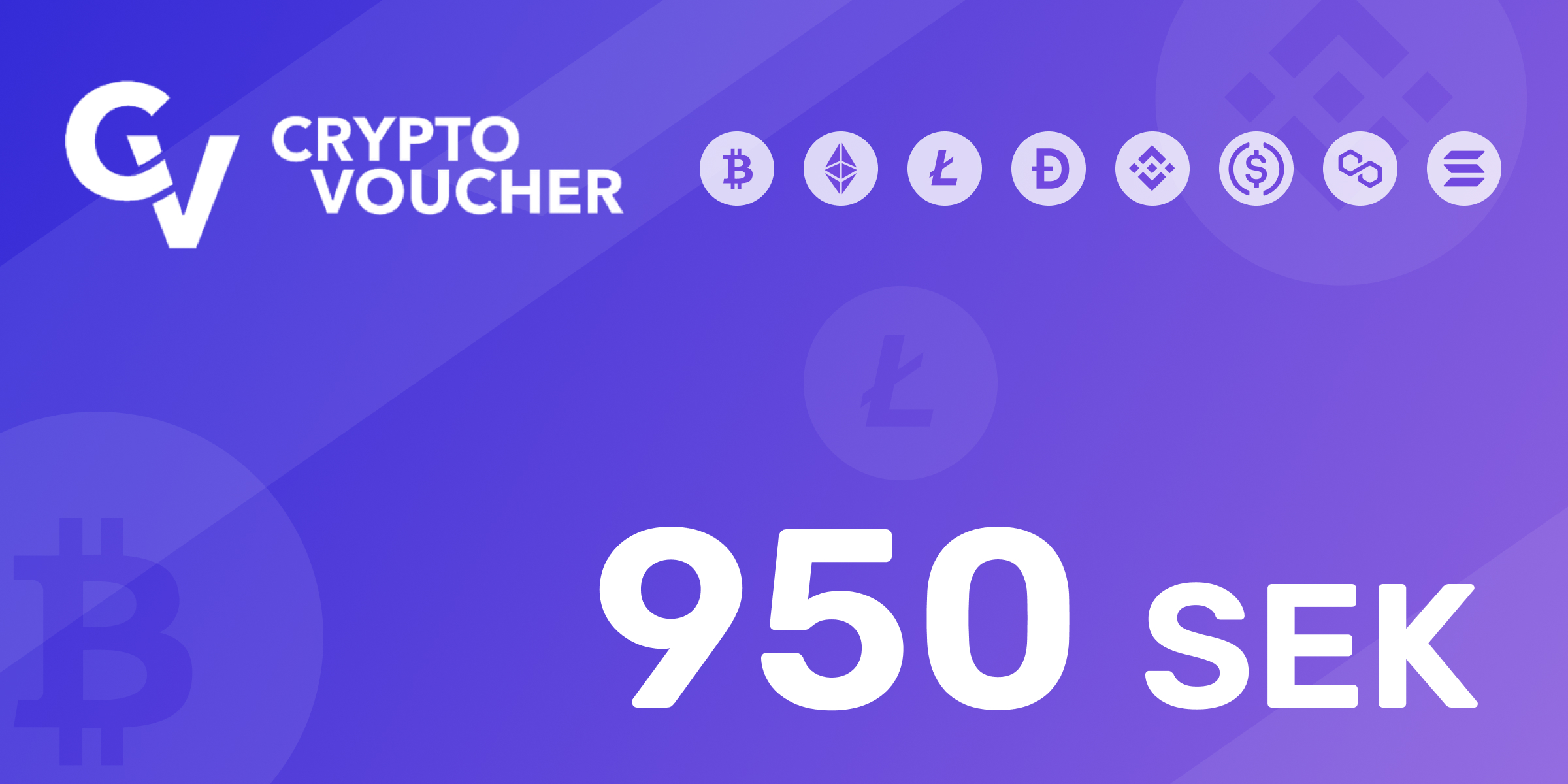Crypto Voucher Gift Card 950 SEK