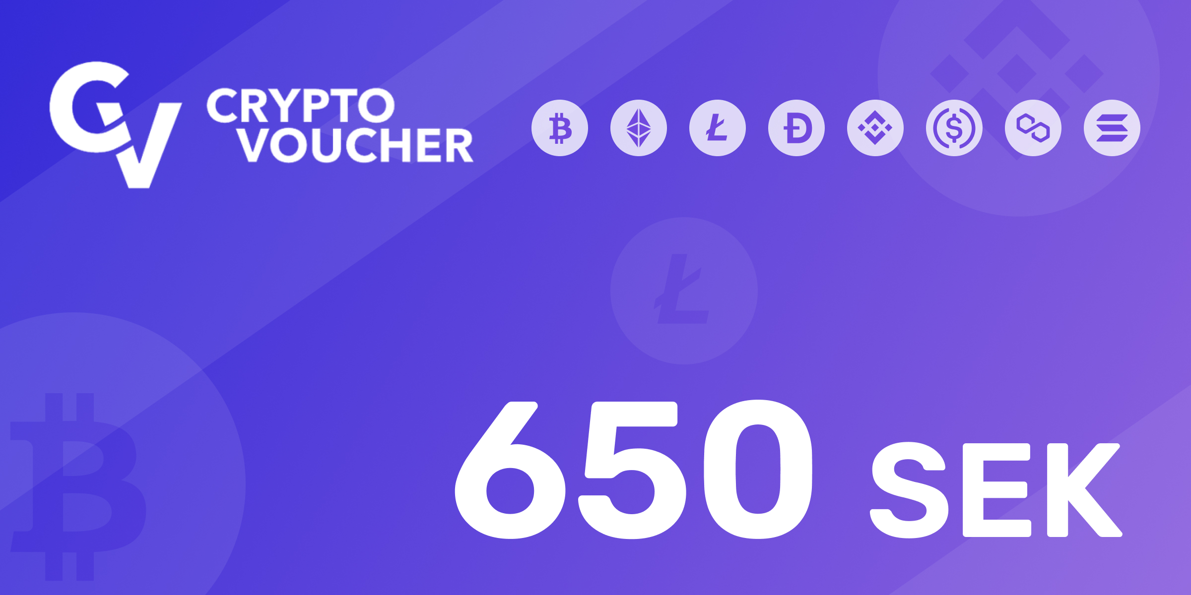 Crypto Voucher Gift Card 650 SEK