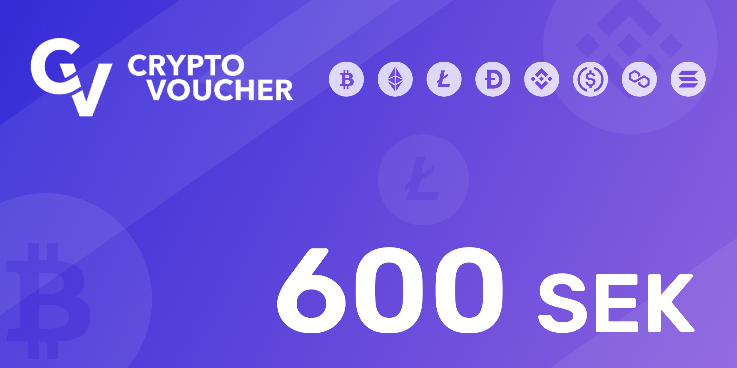 Crypto Voucher Gift Card 600 SEK