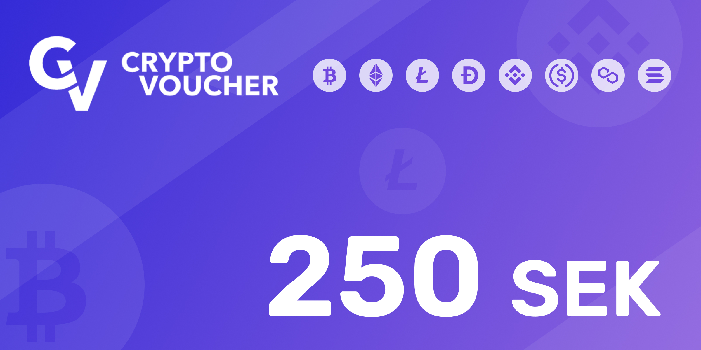 Crypto Voucher Gift Card 250 SEK
