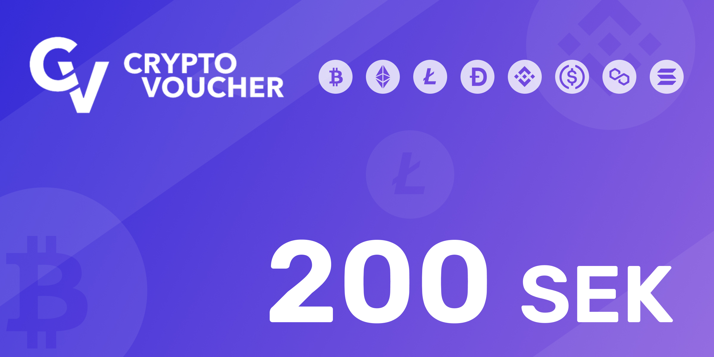 Crypto Voucher Gift Card 200 SEK