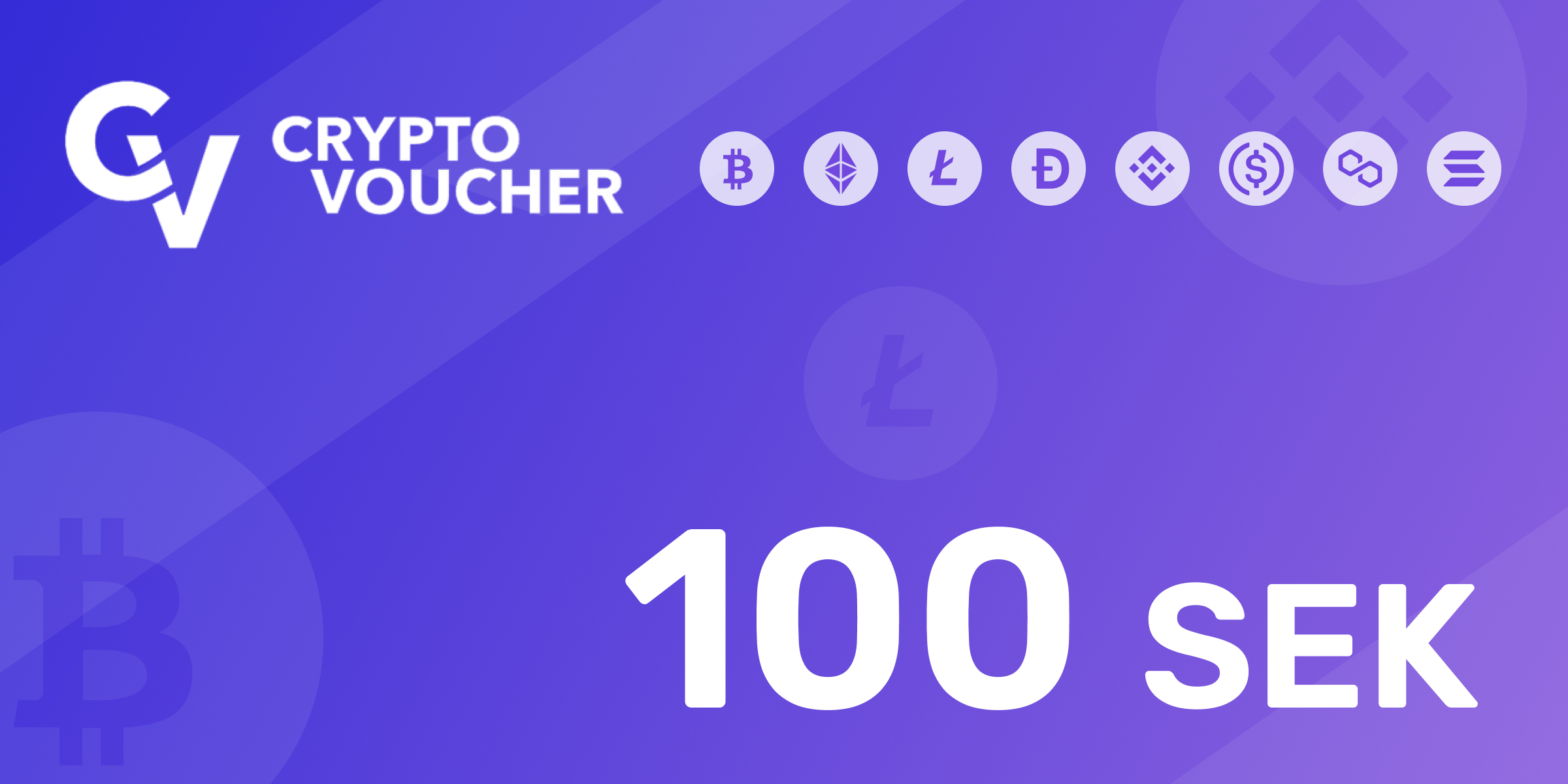 Crypto Voucher Gift Card 100 SEK