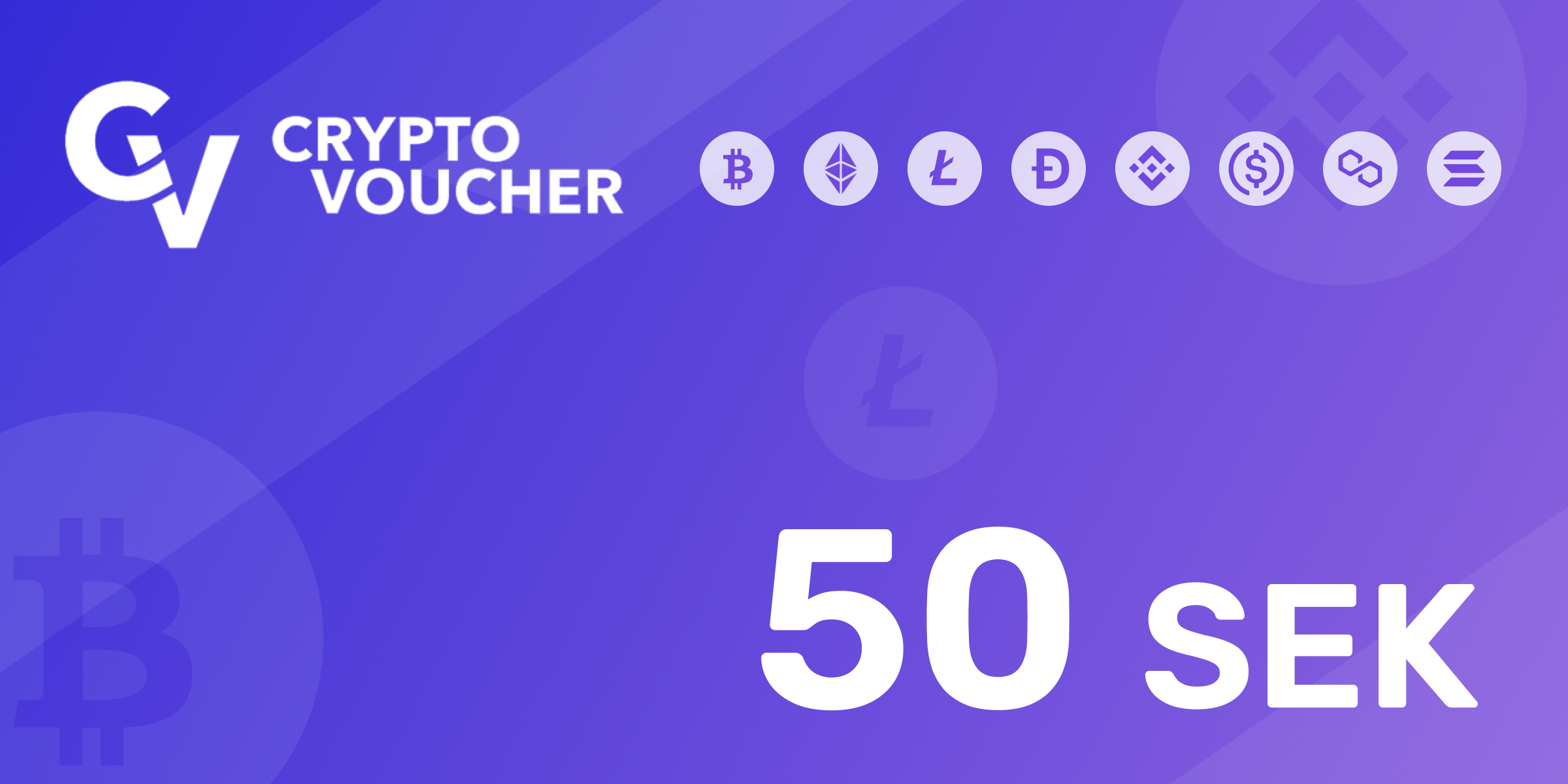 Crypto Voucher Gift Card 50 SEK