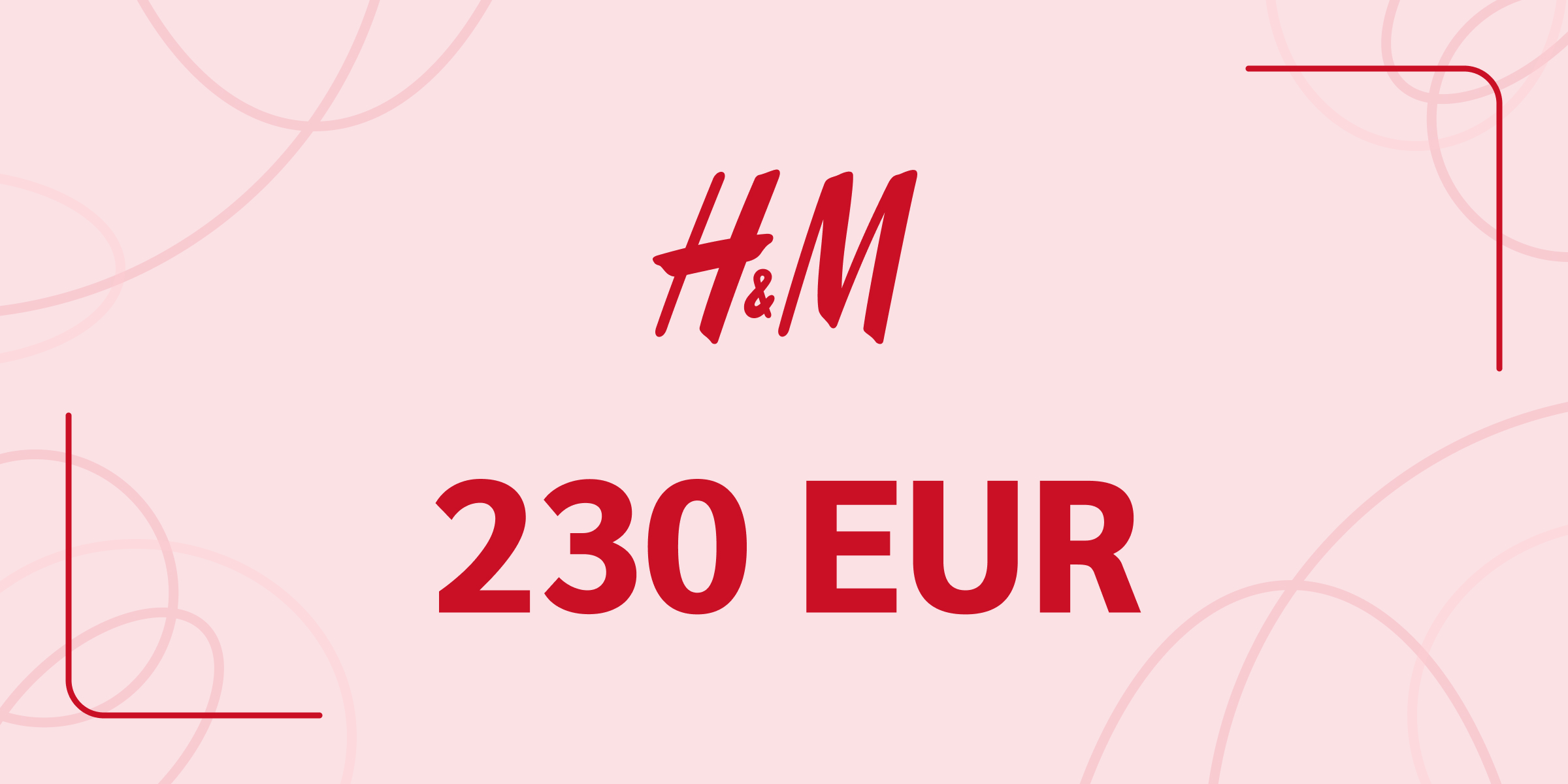 H and M Gift Card 230 EUR