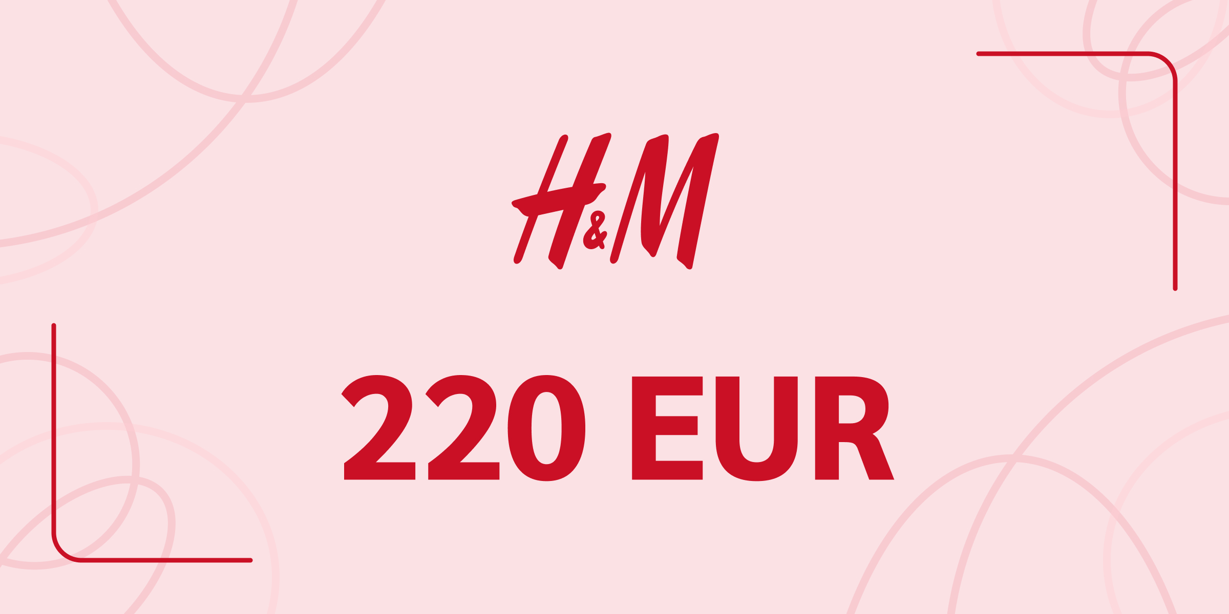 H and M Gift Card 220 EUR