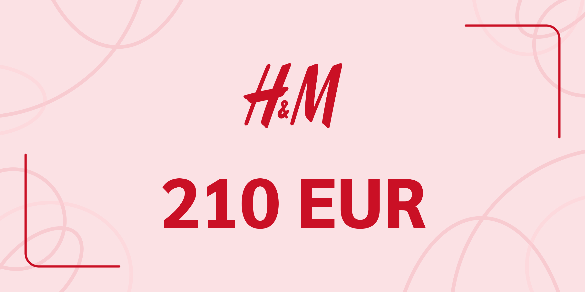 H and M Gift Card 210 EUR