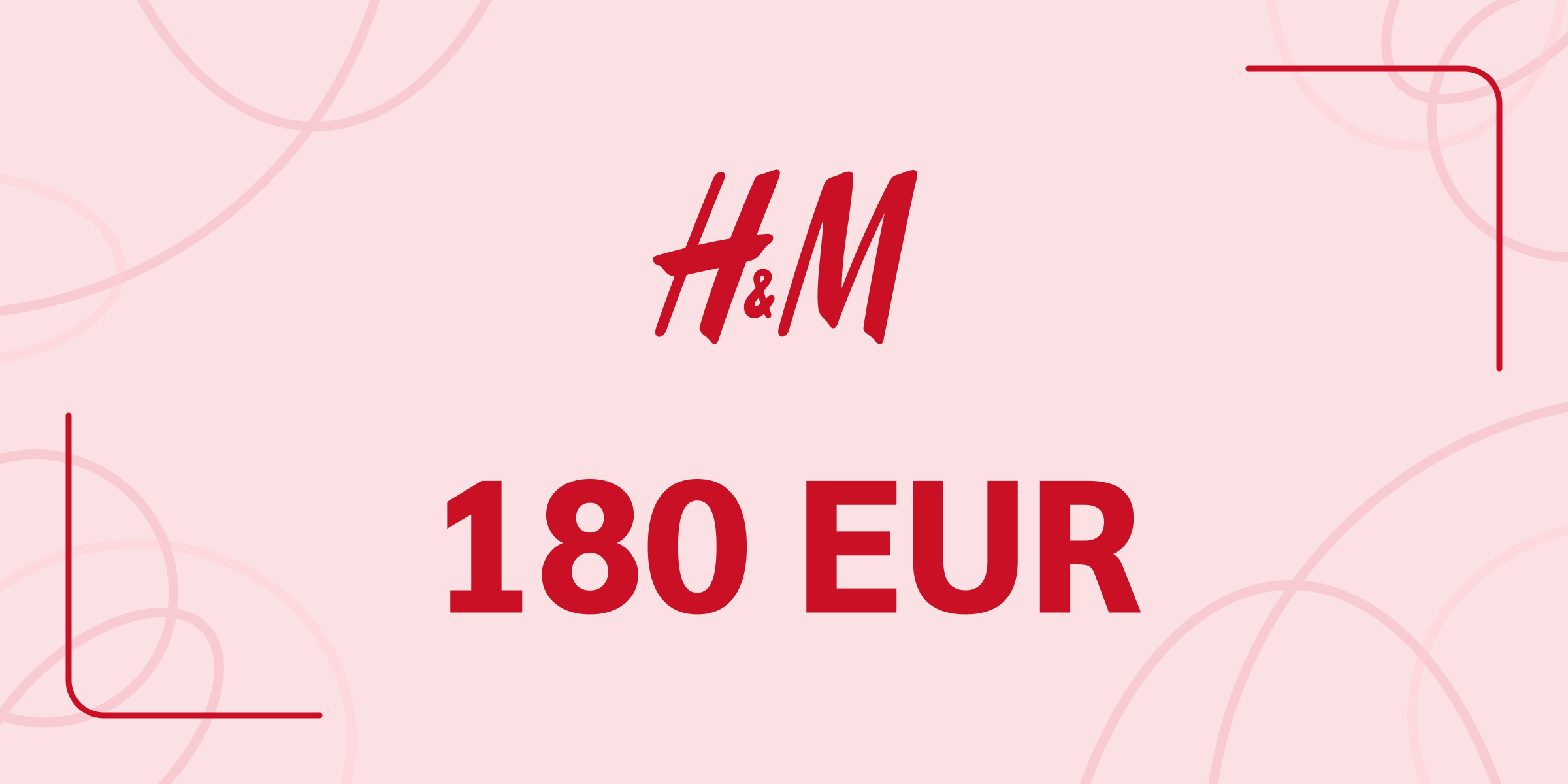 H and M Gift Card 180 EUR
