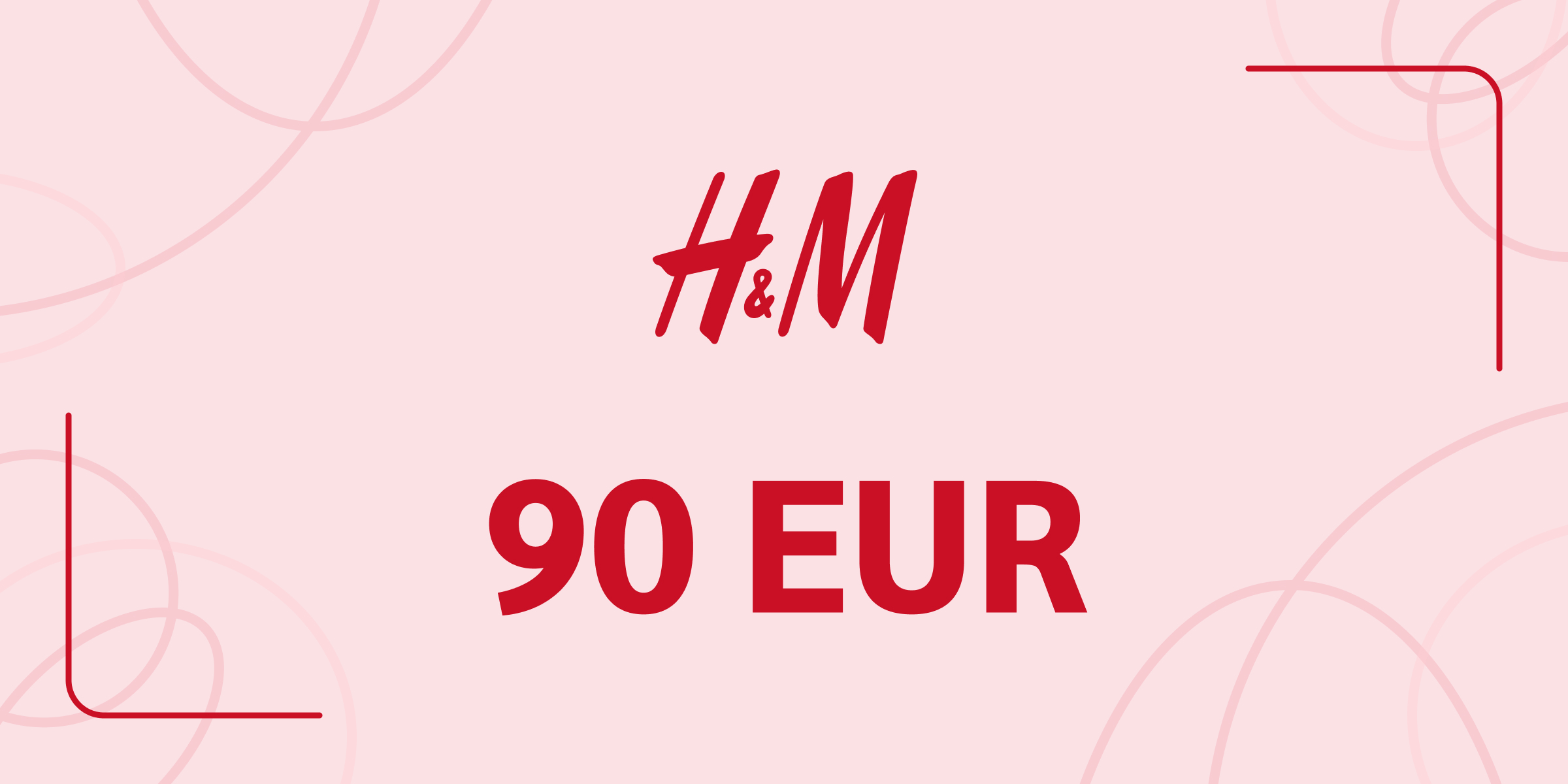 H and M Gift Card 90 EUR