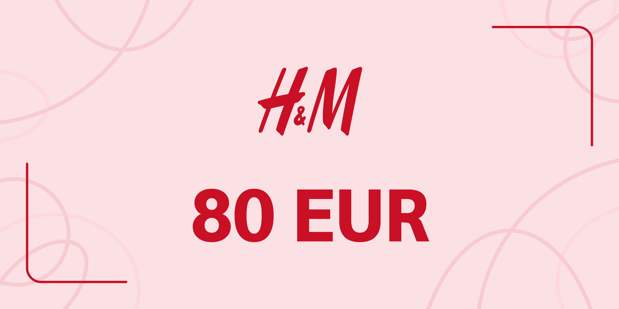 H and M Gift Card 80 EUR