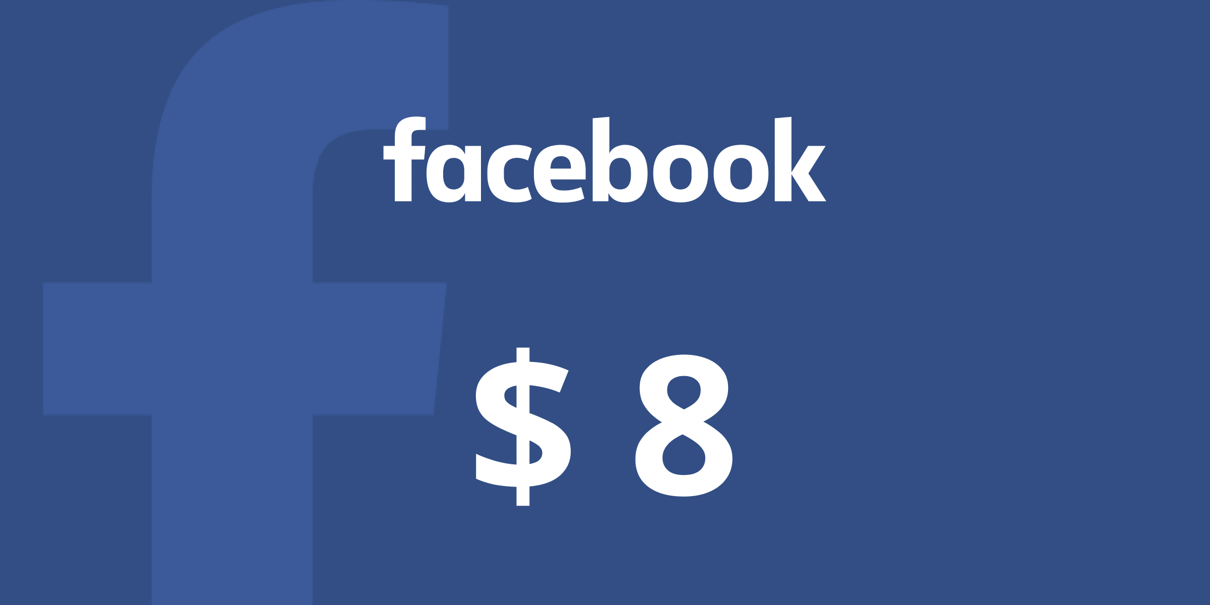 Facebook Gift Card 8 USD