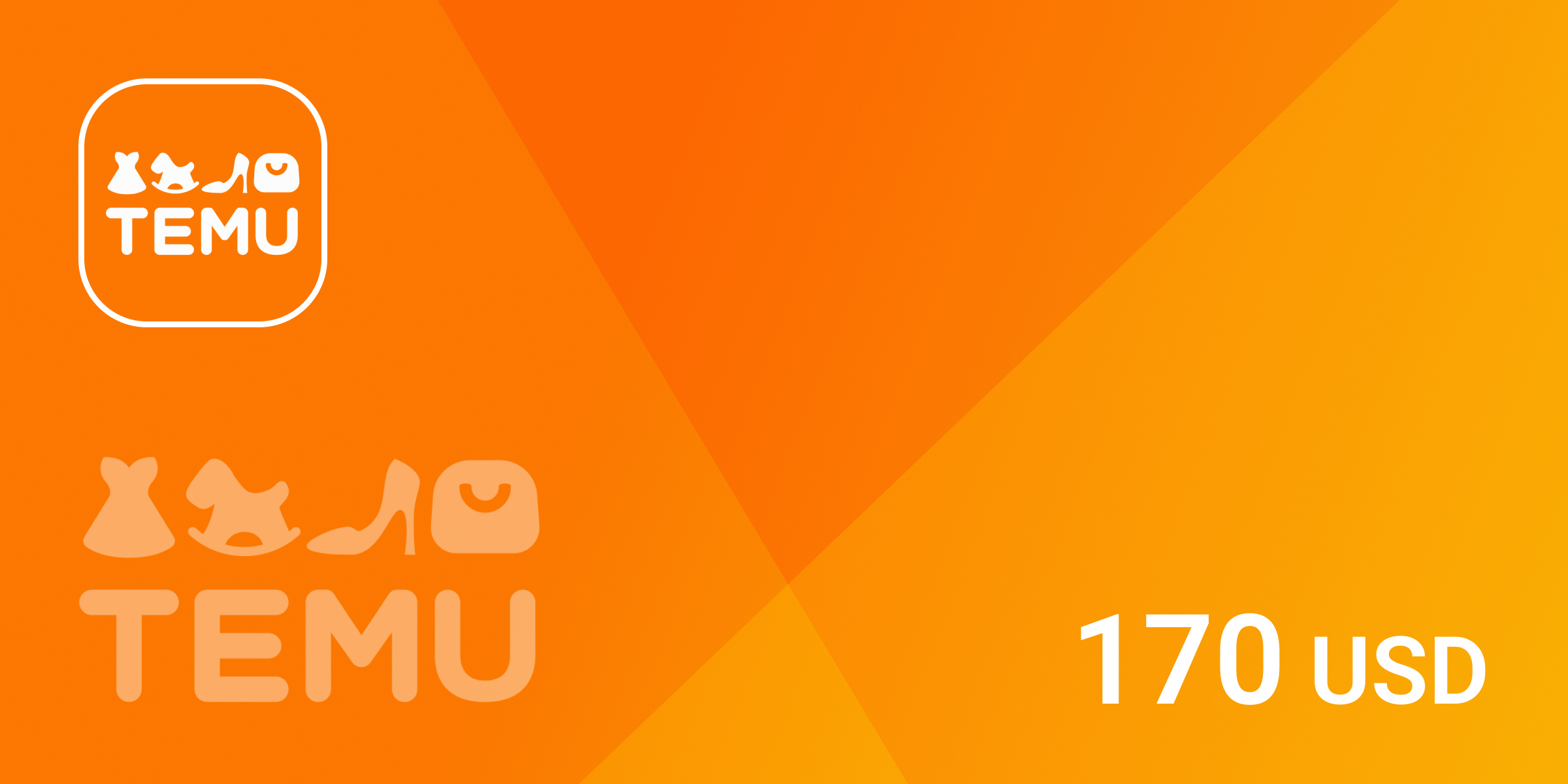 Temu Gift Card 170 USD