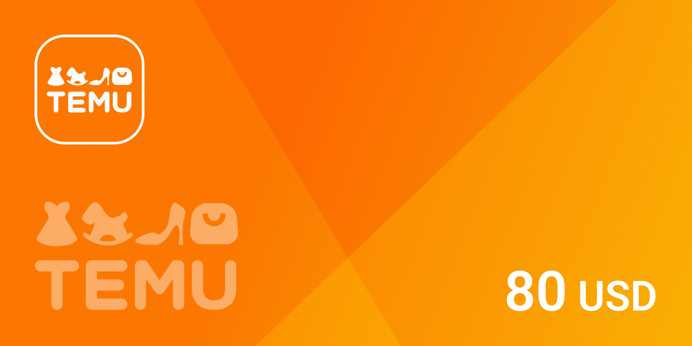 Temu Gift Card 80 USD