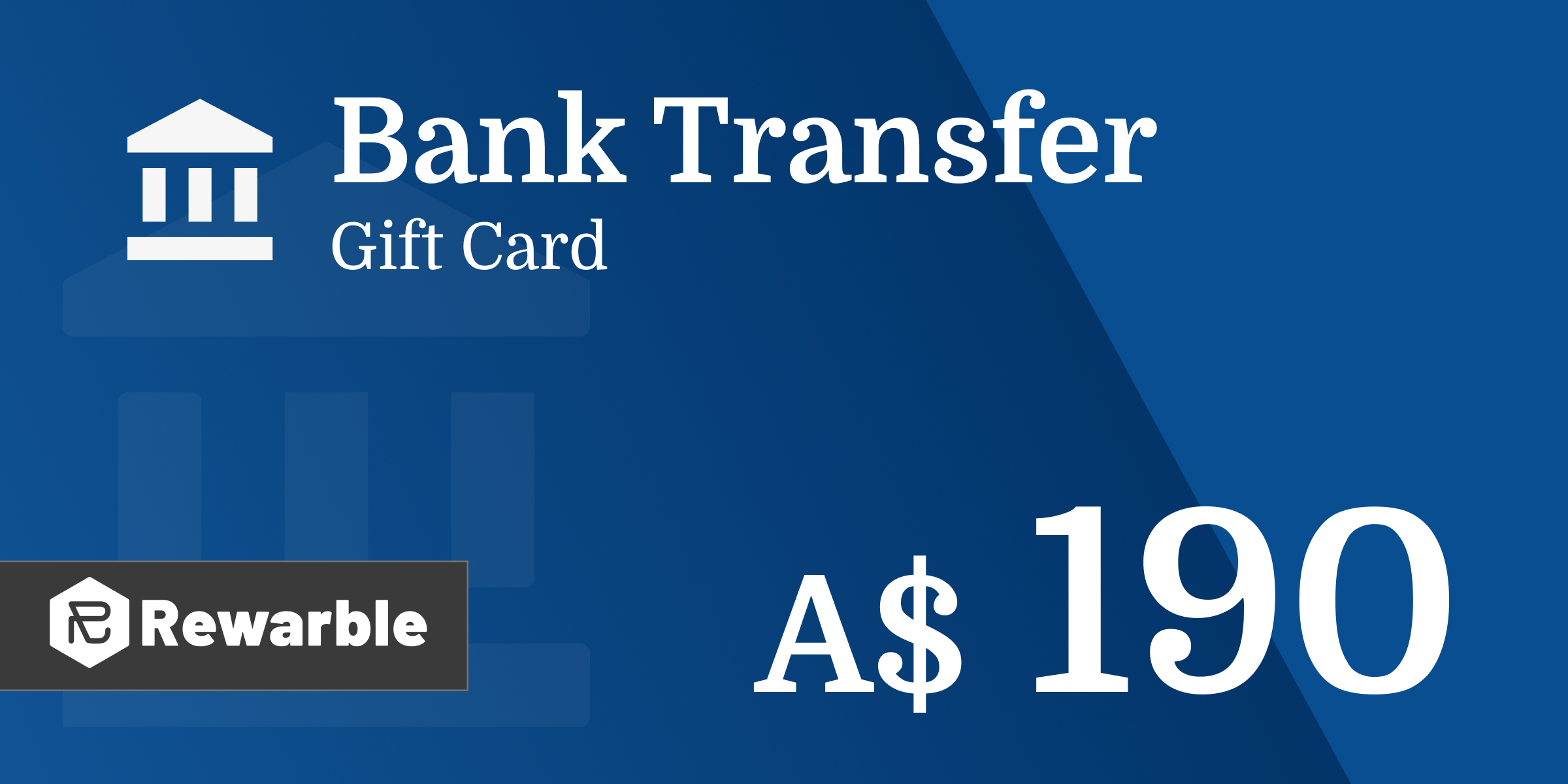 Bank Transfer Gift Card 190 AUD