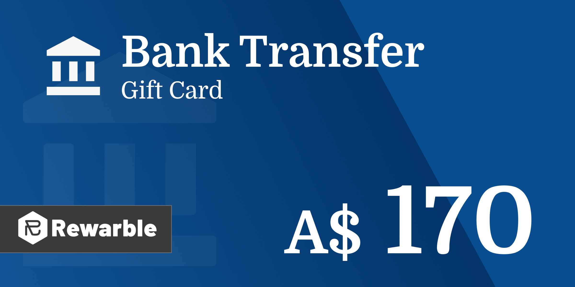 Bank Transfer Gift Card 170 AUD