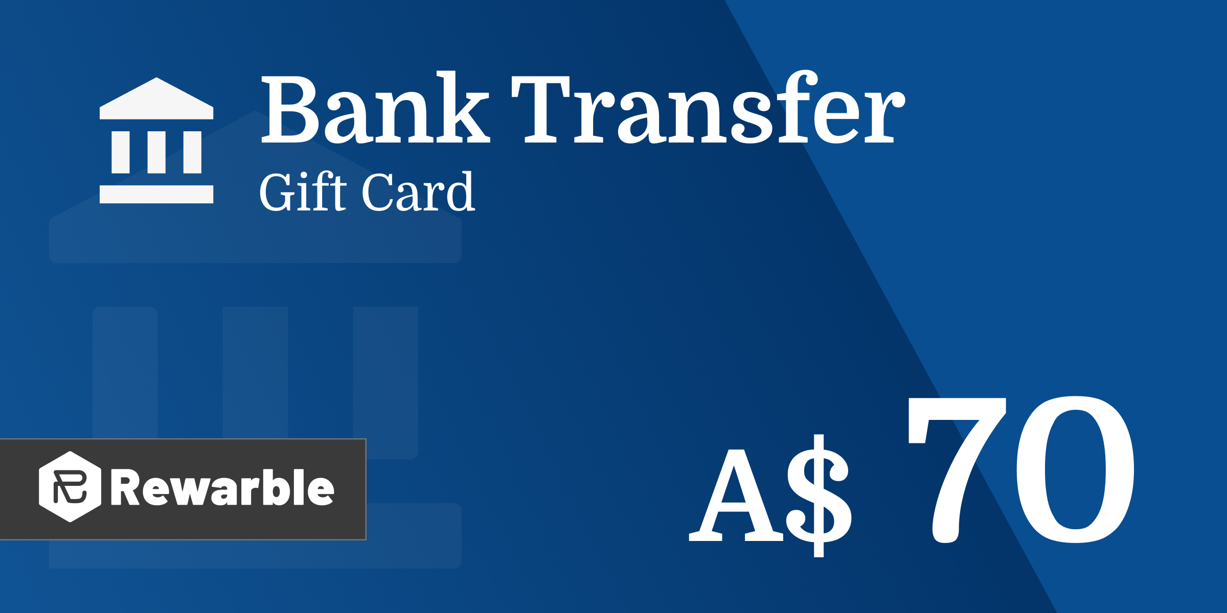 Bank Transfer Gift Card 70 AUD