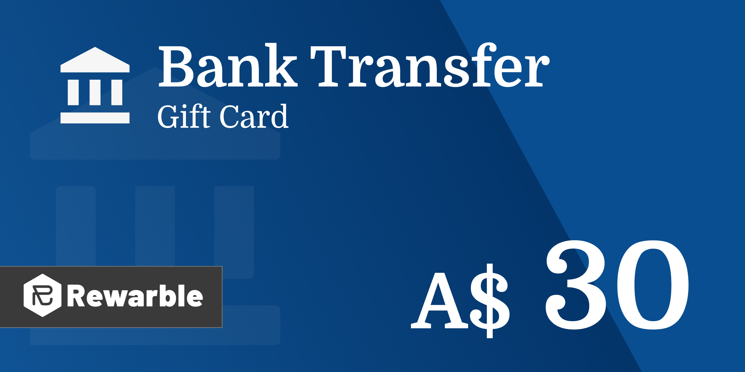 Bank Transfer Gift Card 30 AUD