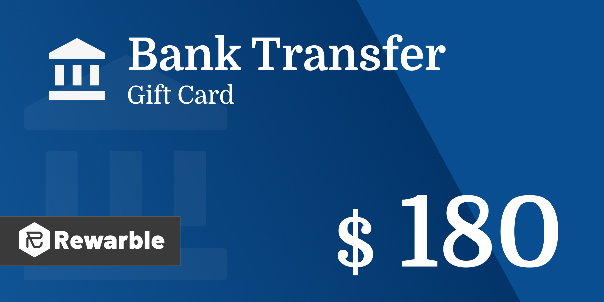 Bank Transfer Gift Card 180 USD