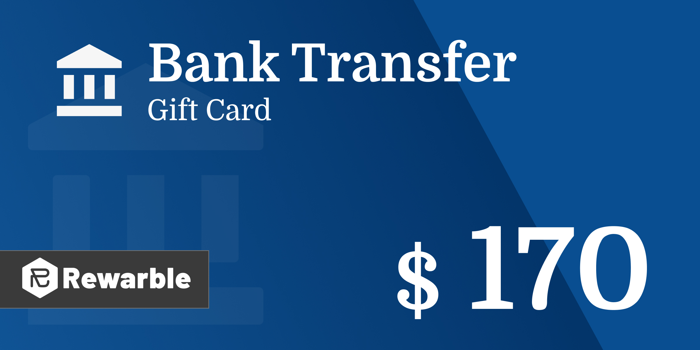 Bank Transfer Gift Card 170 USD