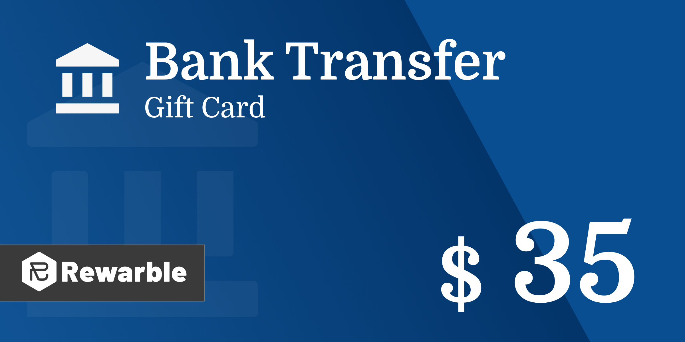 Bank Transfer Gift Card 35 USD