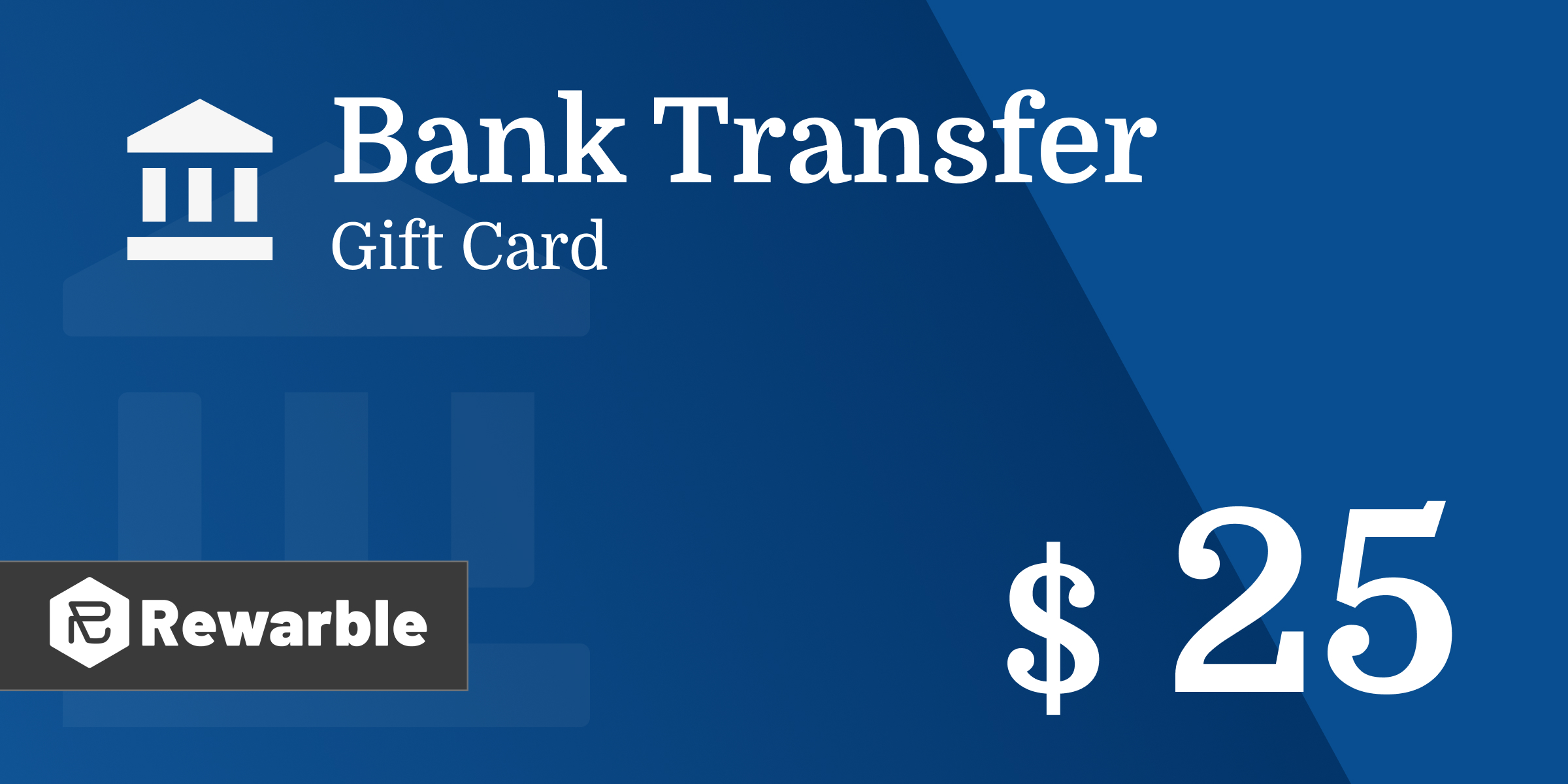 Bank Transfer Gift Card 25 USD