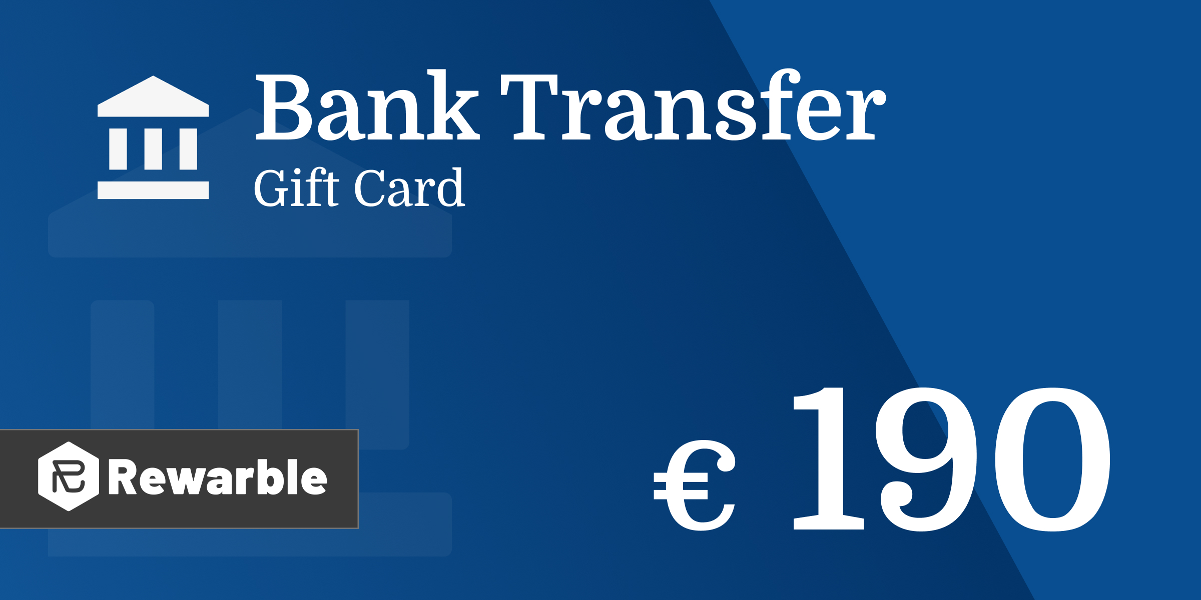 Bank Transfer Gift Card 190 EUR
